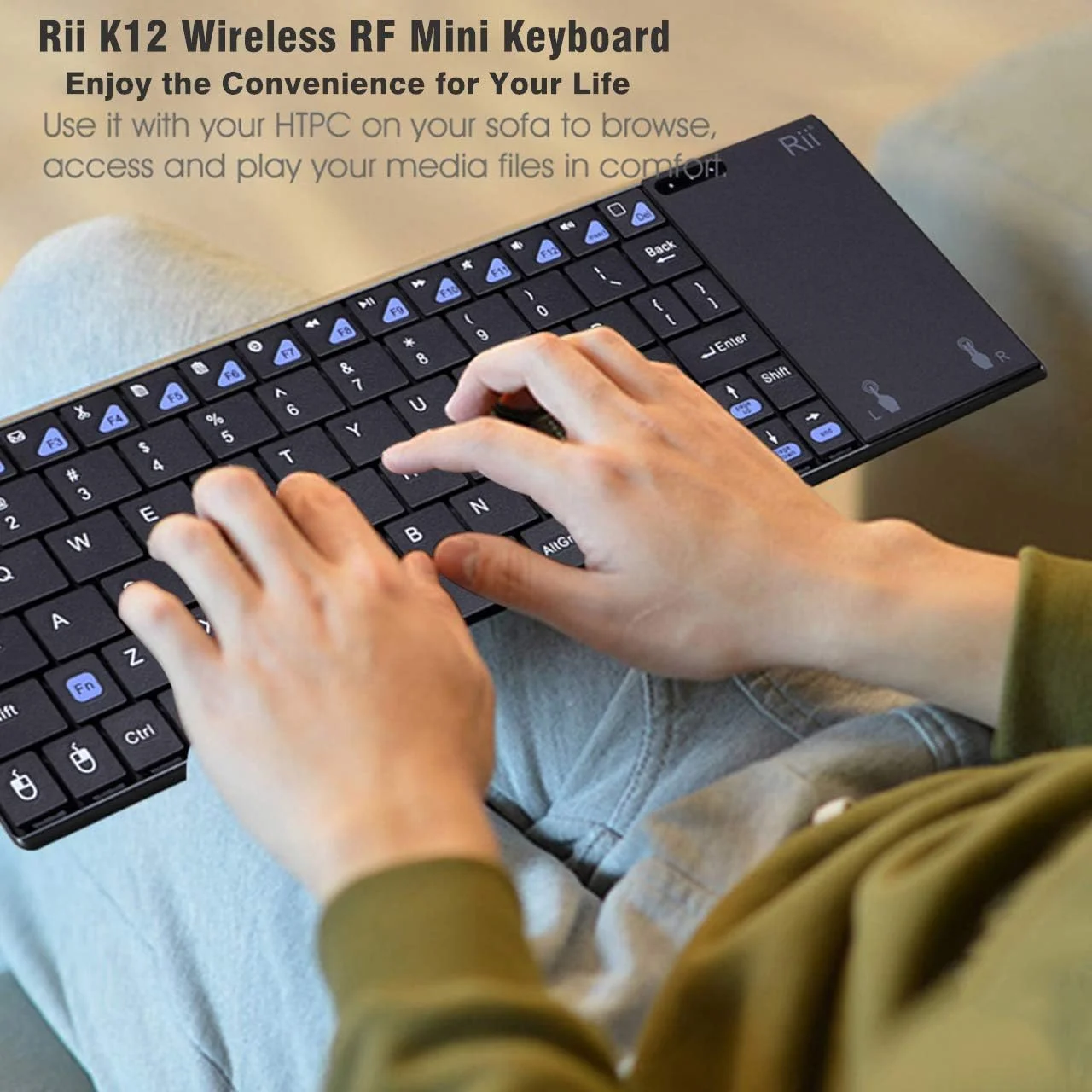 کیبورد بیسیم مینی Rii RT-MWK12+ با پوشش استیل ضد زنگ، تاچپد بزرگ و باتری لیتیوم-یونی قابل شارژ برای کامپیوتر، لپتاپ، رزبری پای 2، تلویزیون هوشمند، IPTV، مشکی کیبورد بیسیم مینی Rii RT-MWK12+ با پوشش استیل ضد زنگ، تاچپد بزرگ و باتری لیتیوم-یونی قابل شارژ برای کامپیوتر، لپتاپ، رزبری پای 2، تلویزیون هوشمند، IPTV، مشکی