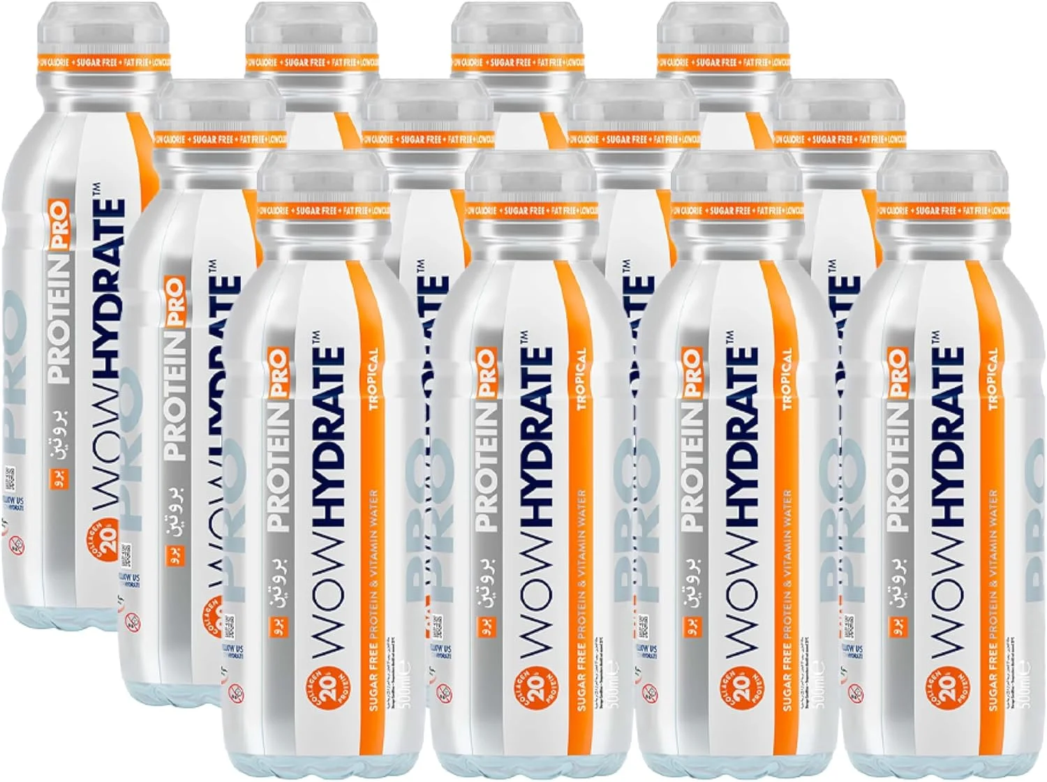 نوشیدنی پروتئینی استوایی WOW HYDRATE Pro - حاوی 20 گرم کلاژن، بدون شکر، کم کالری، غنی شده با ویتامین، ریکاوری سریع نوشیدنی پروتئینی استوایی WOW HYDRATE Pro - حاوی 20 گرم کلاژن، بدون شکر، کم کالری، غنی شده با ویتامین، ریکاوری سریع