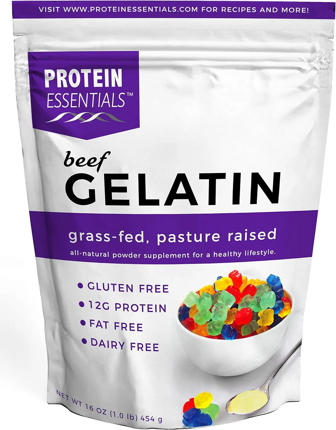 ژلاتین ضروری پروتئین، پرورش یافته در مراتع، تغذیه شده با علف، غیر GMO، ژلاتین گوشت گاو (470 میلی لیتر) ژلاتین ضروری پروتئین، پرورش یافته در مراتع، تغذیه شده با علف، غیر GMO، ژلاتین گوشت گاو (470 میلی لیتر)