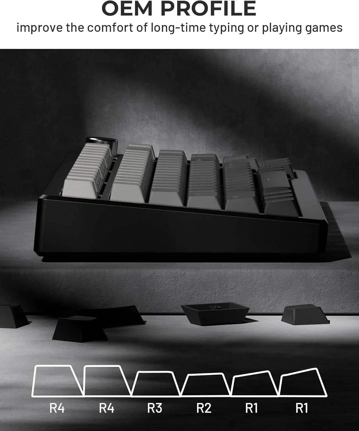 کلیدهای کیبورد XVX Shine Through PBT، کلیدهای 60 75 100 درصد پروفایل OEM، ست کلیدهای سفارشی دابل شات مناسب برای کیبوردهای مکانیکی گیمینگ 61/64/68/84/87/100/104/108، گرادینت خاکستری کلیدهای کیبورد XVX Shine Through PBT، کلیدهای 60 75 100 درصد پروفایل OEM، ست کلیدهای سفارشی دابل شات مناسب برای کیبوردهای مکانیکی گیمینگ 61/64/68/84/87/100/104/108، گرادینت خاکستری