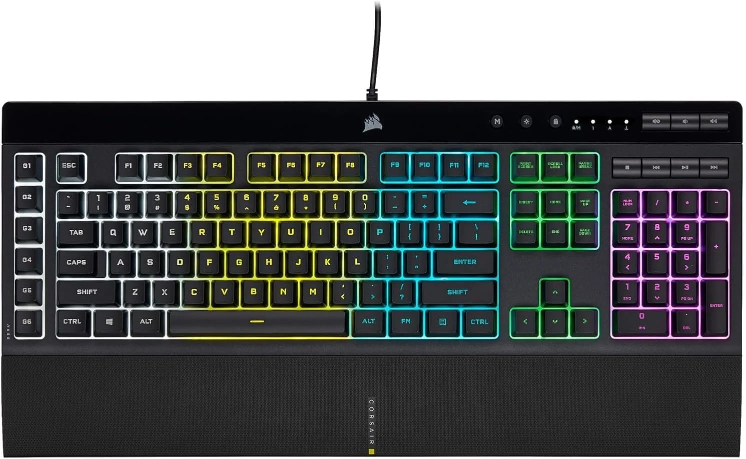 کیبورد گیمینگ کرسیر K55 RGB PRO، مشکی