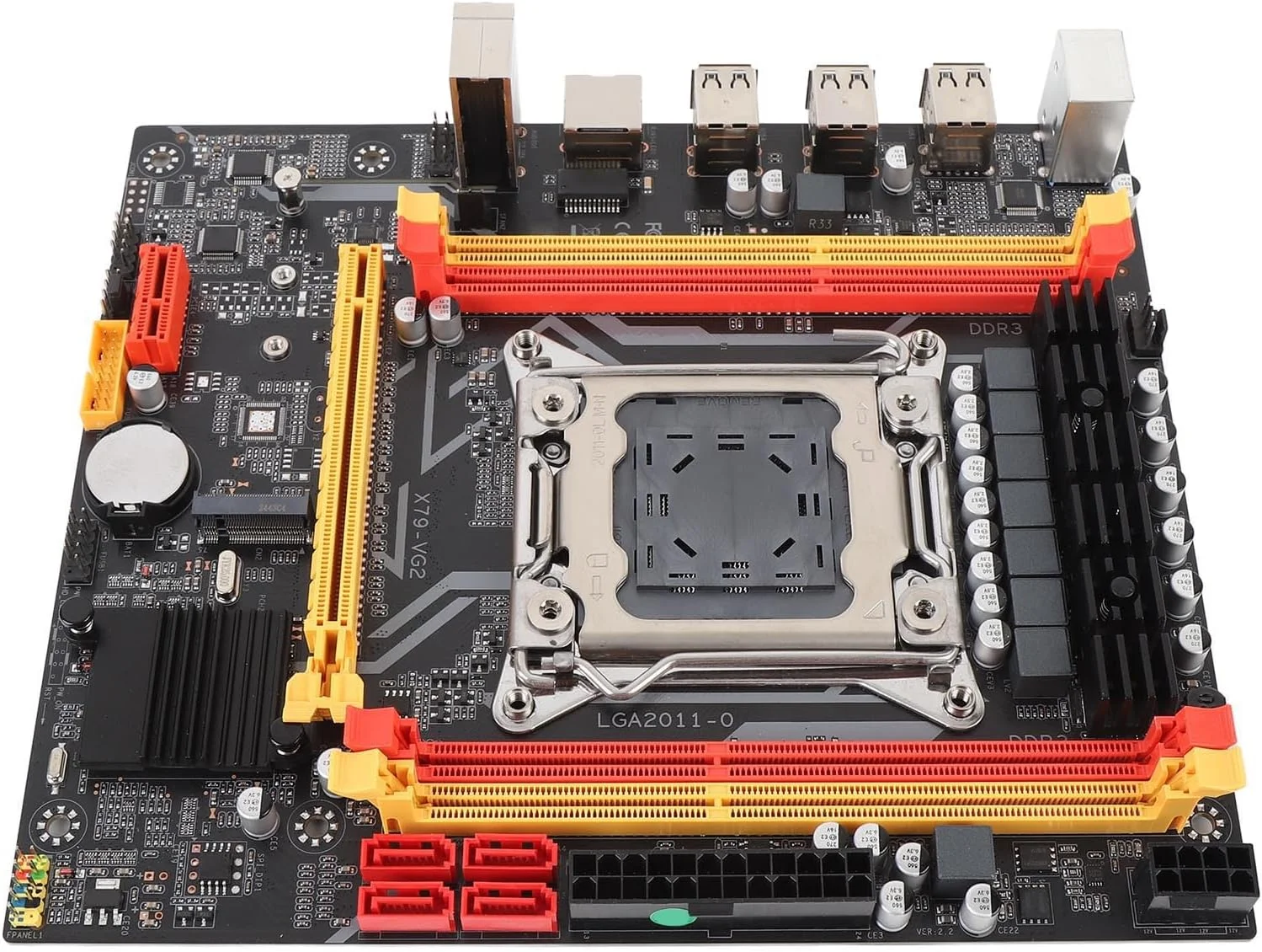 مادربرد کامپیوتر برای سری سوکت LGA2011-0، پردازنده 4 اسلات رم DDR3، رابط M.2، باتری 240 میلی آمپر ساعت، مادربرد گیمینگ با چیپست X79، عیب یابی آسان