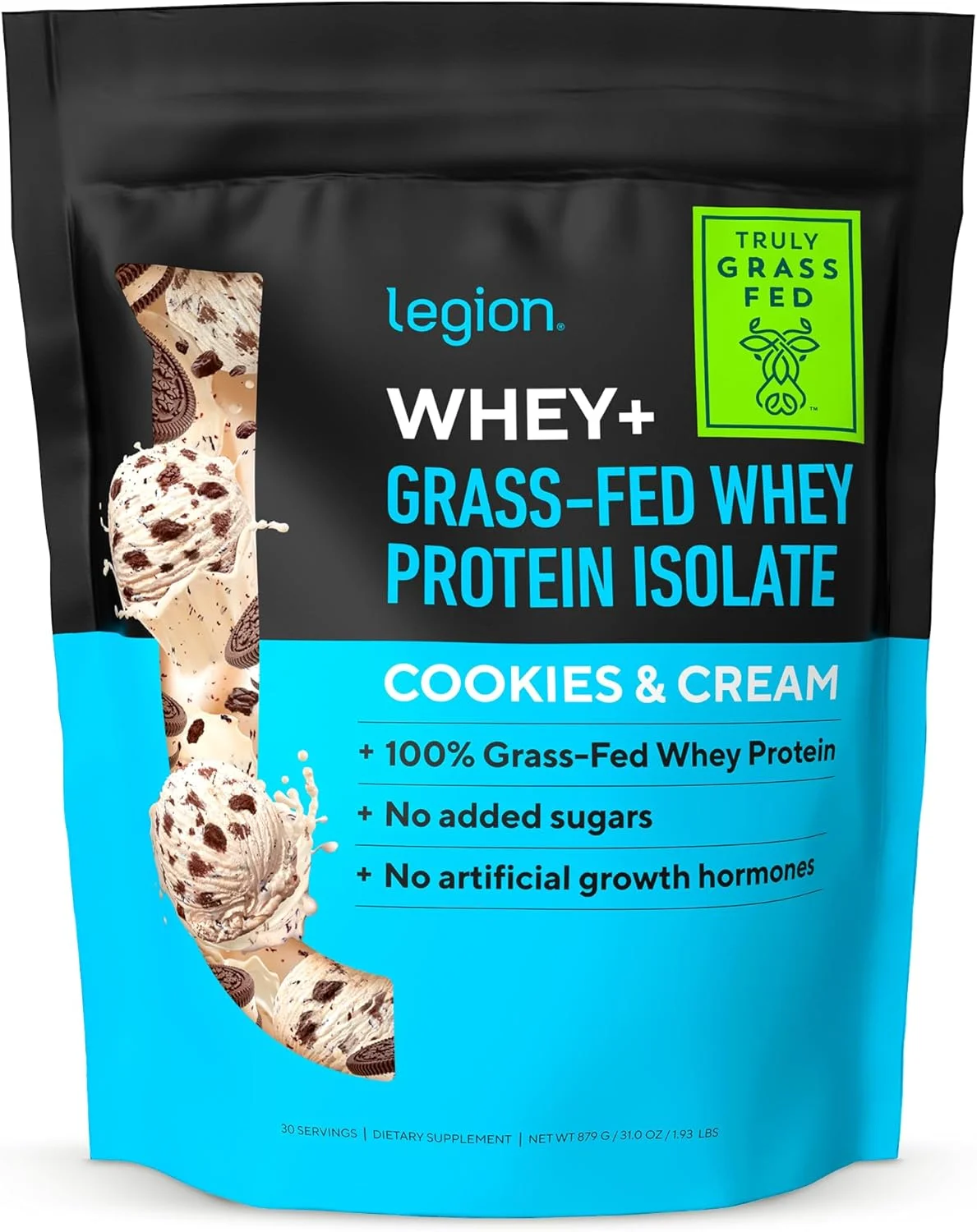 پودر پروتئین وی ایزوله LEGION Whey+ از گاوهای تغذیه شده با علف - کم کربوهیدرات، کم کالری، غیر GMO، بدون لاکتوز، بدون گلوتن، بدون شکر، پروتئین وی ایزوله کاملا طبیعی 30 سروینگ (کوکی و خامه) پودر پروتئین وی ایزوله LEGION Whey+ از گاوهای تغذیه شده با علف - کم کربوهیدرات، کم کالری، غیر GMO، بدون لاکتوز، بدون گلوتن، بدون شکر، پروتئین وی ایزوله کاملا طبیعی 30 سروینگ (کوکی و خامه)