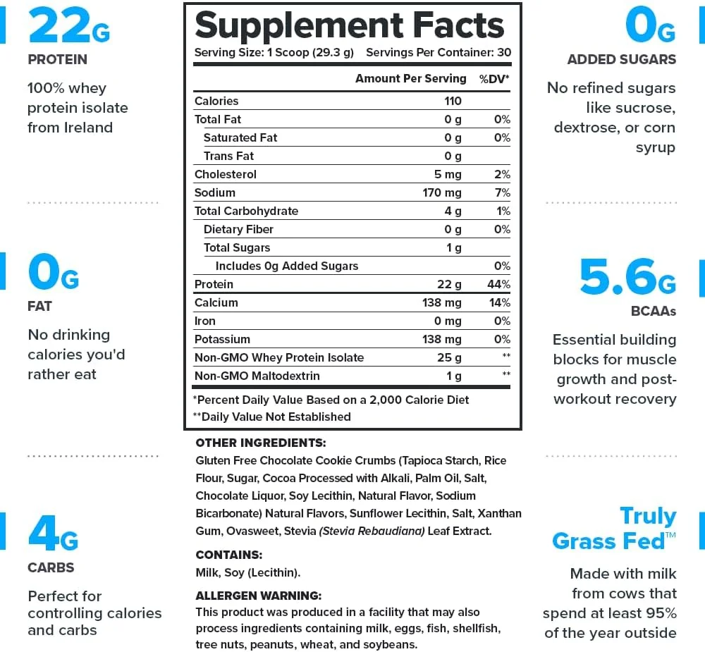 پودر پروتئین وی ایزوله LEGION Whey+ از گاوهای تغذیه شده با علف - کم کربوهیدرات، کم کالری، غیر GMO، بدون لاکتوز، بدون گلوتن، بدون شکر، پروتئین وی ایزوله کاملا طبیعی 30 سروینگ (کوکی و خامه) پودر پروتئین وی ایزوله LEGION Whey+ از گاوهای تغذیه شده با علف - کم کربوهیدرات، کم کالری، غیر GMO، بدون لاکتوز، بدون گلوتن، بدون شکر، پروتئین وی ایزوله کاملا طبیعی 30 سروینگ (کوکی و خامه)