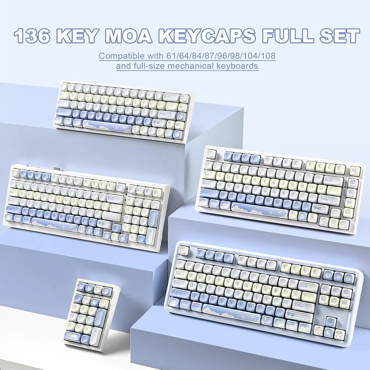 یونزی 132 کلید MOA، ست کلیدهای سفارشی PBT با چاپ سابلیمیشن برای پروفایل MOA، کلیدهای طرح خرس بامزه برای کیبوردهای مکانیکی گیمینگ با سوئیچ MX (آبی) یونزی 132 کلید MOA، ست کلیدهای سفارشی PBT با چاپ سابلیمیشن برای پروفایل MOA، کلیدهای طرح خرس بامزه برای کیبوردهای مکانیکی گیمینگ با سوئیچ MX (آبی)