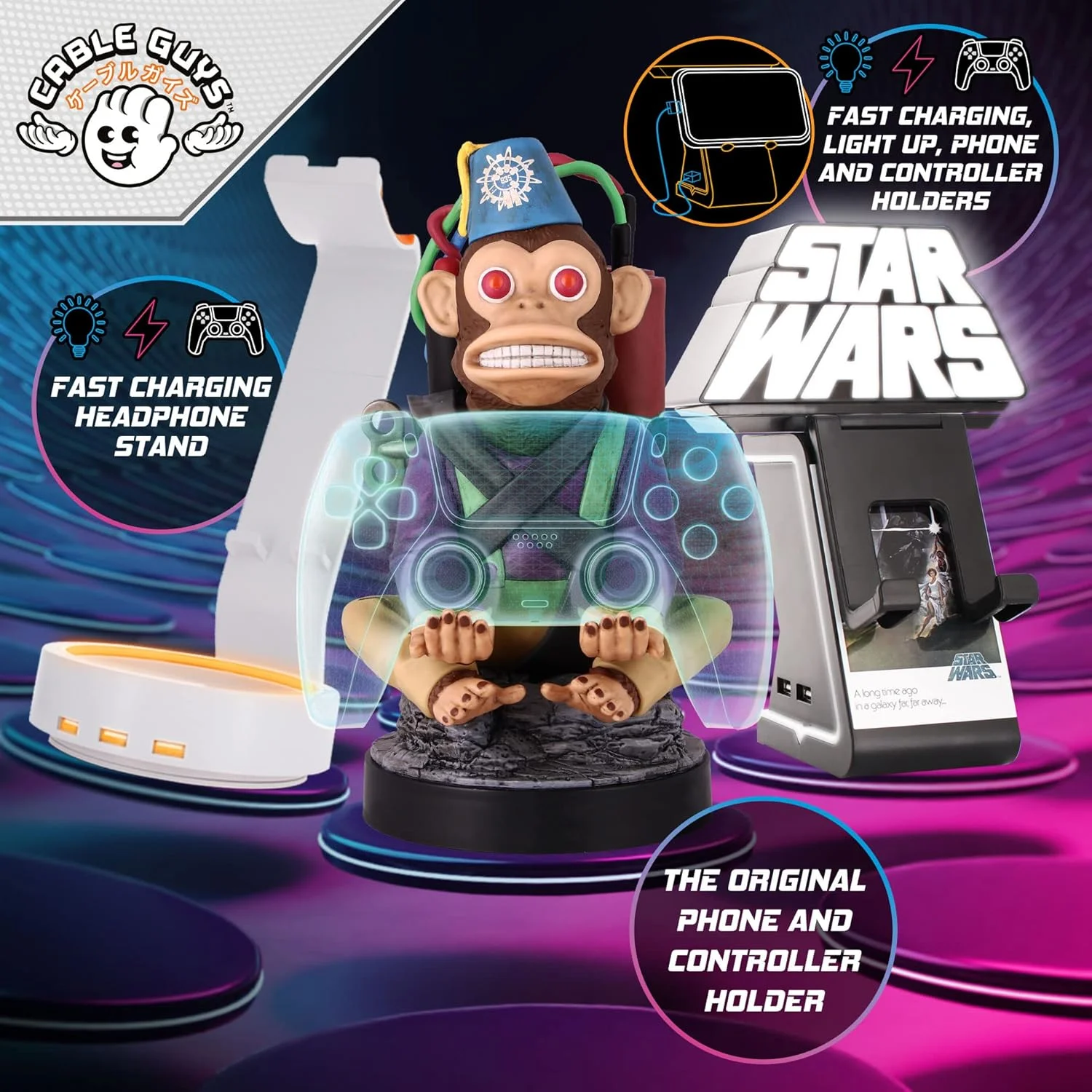 نگهدارنده لوازم جانبی بازی و هولدر گوشی Cableguys Cable Guys - Sackboy Little Big Planet مناسب برای اکثر کنترلرها (ایکس باکس، پلی استیشن، نینتندو سوییچ) و گوشی نگهدارنده لوازم جانبی بازی و هولدر گوشی Cableguys Cable Guys - Sackboy Little Big Planet مناسب برای اکثر کنترلرها (ایکس باکس، پلی استیشن، نینتندو سوییچ) و گوشی