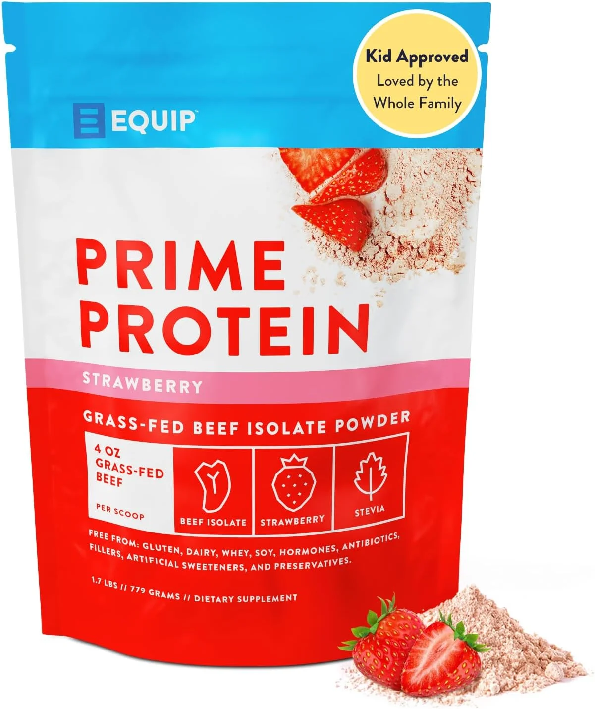 پروتئین پرایم Equip Foods - پودر پروتئین ایزوله گوشت گاو تغذیه شده با علف - مناسب برای رژیم پالئو و کتو، پودر پروتئین گوشتخوار بدون گلوتن - توت فرنگی، 1.7 پوند - کمک به ساخت و ترمیم بافت پروتئین پرایم Equip Foods - پودر پروتئین ایزوله گوشت گاو تغذیه شده با علف - مناسب برای رژیم پالئو و کتو، پودر پروتئین گوشتخوار بدون گلوتن - توت فرنگی، 1.7 پوند - کمک به ساخت و ترمیم بافت