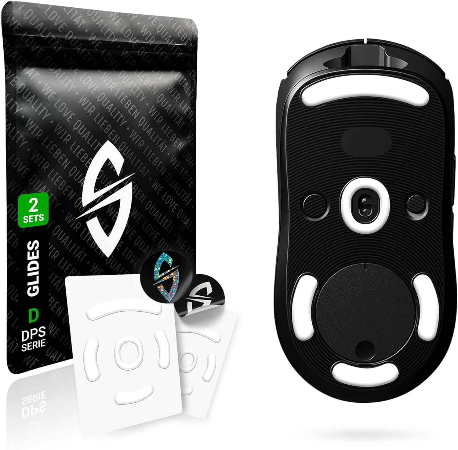 پدهای لغزنده SensoryBoost DPS (مجموعه 2 عددی) برای Logitech G PRO Wireless - فوق العاده سریع، لبه های گرد، اصطکاک کم، بادوام، پدهای جایگزین ماوس، اسکیت - لوازم جانبی ارتقاء ماوس گیمینگ