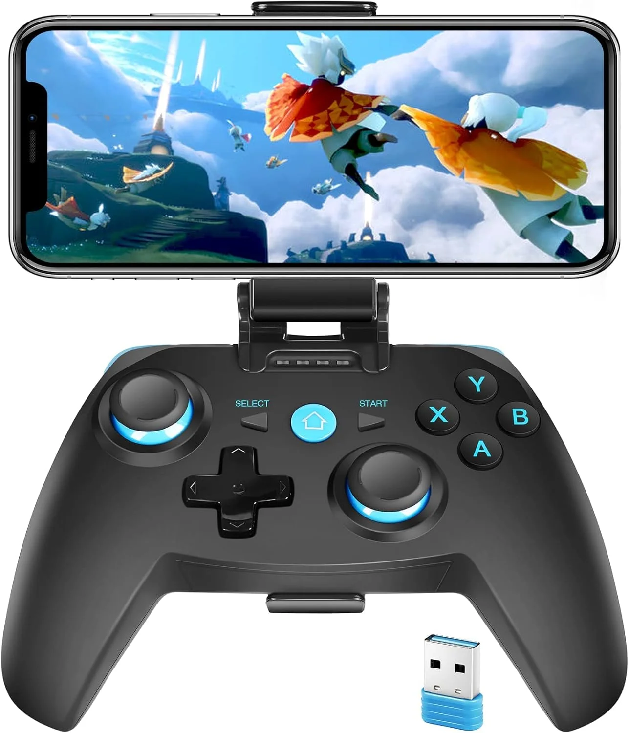 دسته بازی، گیم پد، کنترلر بلوتوثی برای آیفون/اندروید/ویندوز/استیم دک/ PS3&4/ سوییچ، ایکس باکس و گیم پد بی سیم DualShock برای گوشی موبایل xCloud، بازی از راه دور پلی استیشن