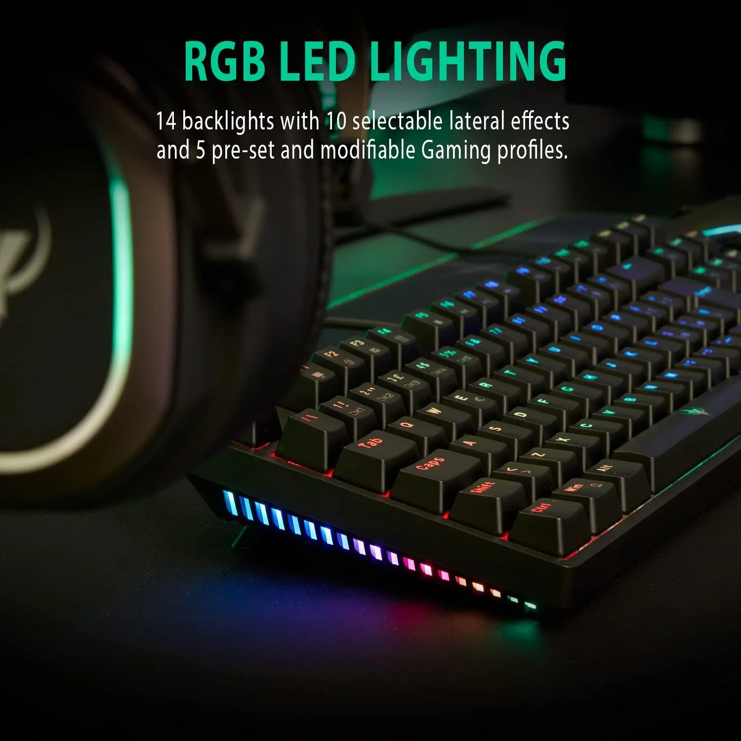 کیبورد گیمینگ SPYCO Challenge KE-112، نور پس زمینه LED RGB، 87 کلید با کلیدهای ABS، سوئیچ های قهوه ای Outemu، پیکربندی کامل Anti-Ghosting کیبورد گیمینگ SPYCO Challenge KE-112، نور پس زمینه LED RGB، 87 کلید با کلیدهای ABS، سوئیچ های قهوه ای Outemu، پیکربندی کامل Anti-Ghosting