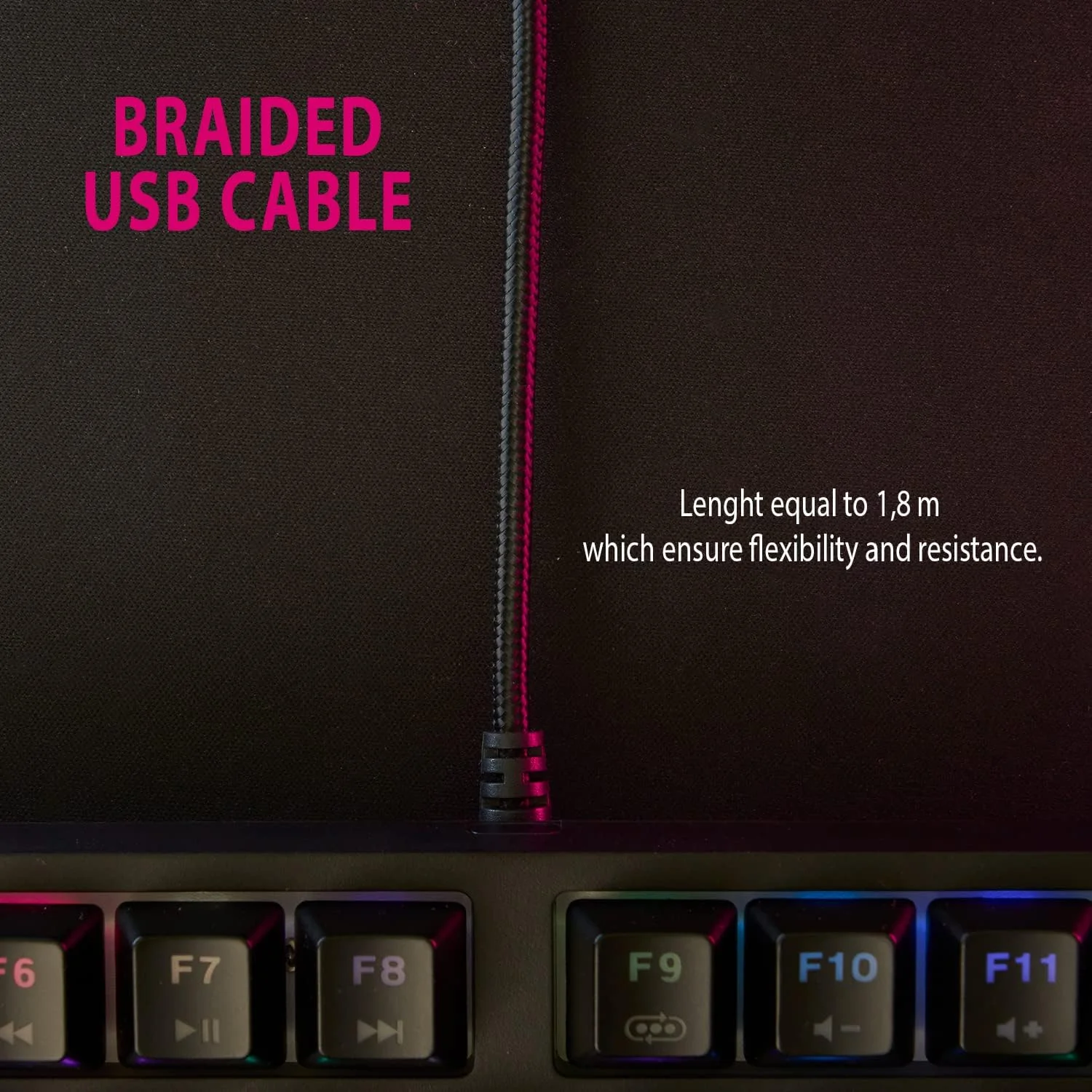 کیبورد گیمینگ SPYCO Challenge KE-112، نور پس زمینه LED RGB، 87 کلید با کلیدهای ABS، سوئیچ های قهوه ای Outemu، پیکربندی کامل Anti-Ghosting کیبورد گیمینگ SPYCO Challenge KE-112، نور پس زمینه LED RGB، 87 کلید با کلیدهای ABS، سوئیچ های قهوه ای Outemu، پیکربندی کامل Anti-Ghosting