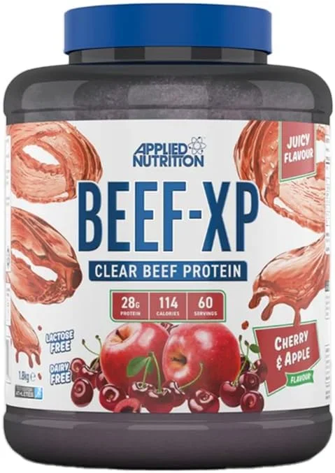 پروتئین ایزوله گوشت گاو BEEF-XP Clear، 1.8 کیلوگرم (60 سروینگ)، پودر پروتئین گوشت گاو بدون لبنیات، بدون لاکتوز، بدون شکر، کم چرب، طعم گیلاس و سیب پروتئین ایزوله گوشت گاو BEEF-XP Clear، 1.8 کیلوگرم (60 سروینگ)، پودر پروتئین گوشت گاو بدون لبنیات، بدون لاکتوز، بدون شکر، کم چرب، طعم گیلاس و سیب