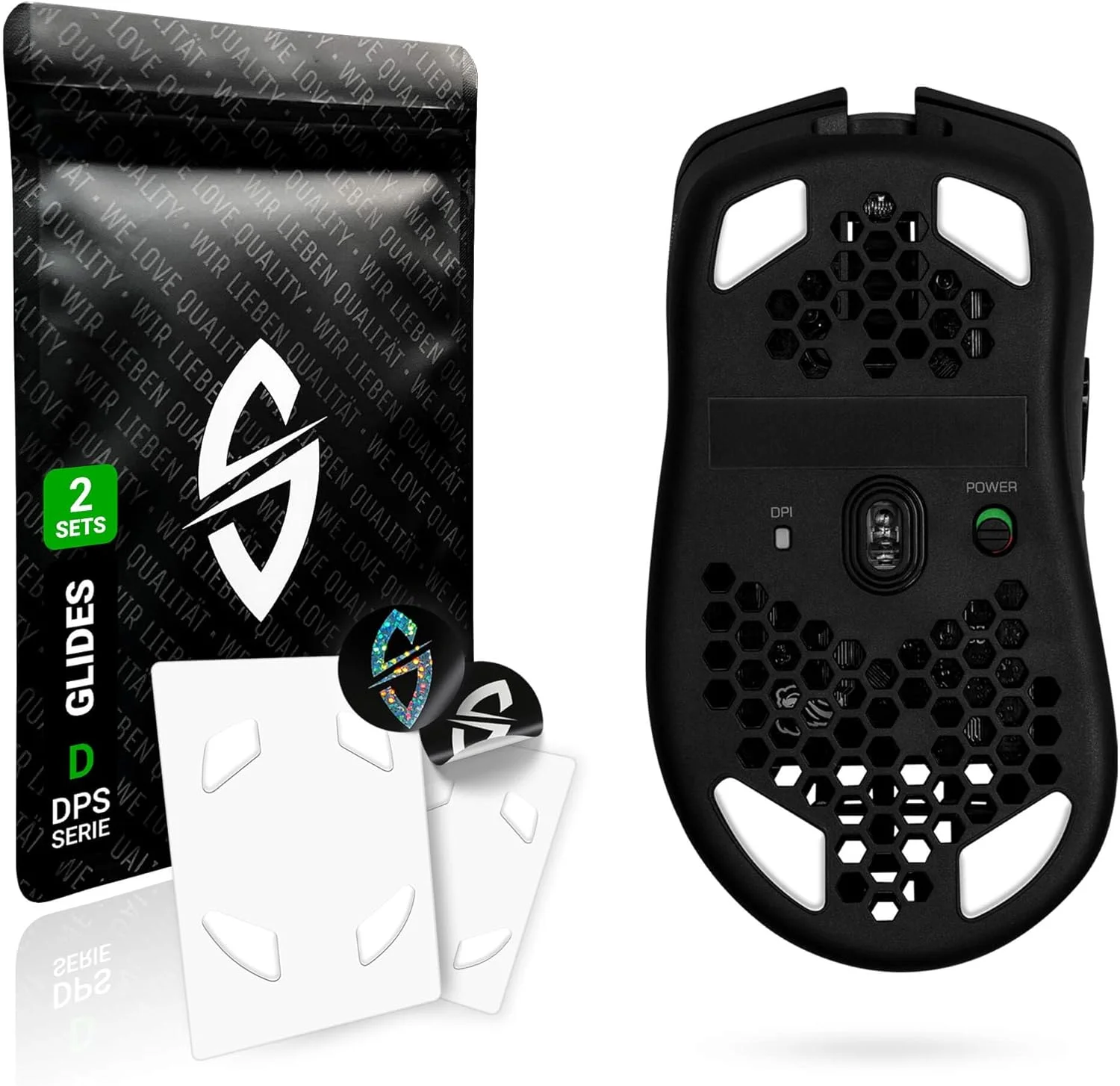 پدهای ماوس SensoryBoost DPS (مجموعه 2 عددی) برای Glorious Model D - فوق العاده سریع، لبه های گرد، اصطکاک کم، بادوام، پدهای جایگزین ماوس، اسکیت - لوازم جانبی ارتقاء ماوس گیمینگ