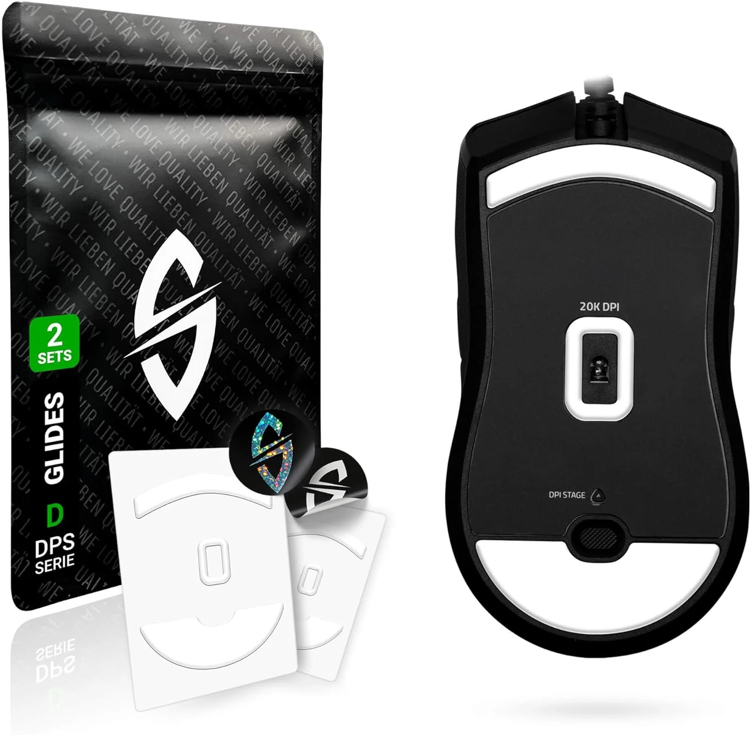 پدهای ماوس SensoryBoost DPS Glides (ست 2 عددی) برای Razer Viper 8khz - فوق العاده سریع، لبه های گرد، اصطکاک کم، بادوام - پدهای جایگزین ماوس، اسکیت - لوازم جانبی ارتقاء ماوس گیمینگ