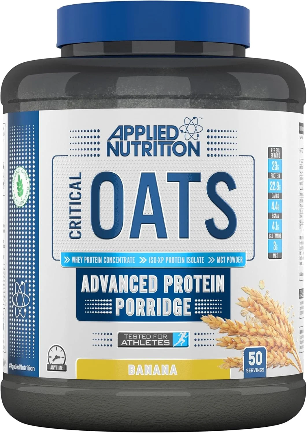 جو دوسر پروتئینی Applied Nutrition Critical Oats - فرنی با پروتئین وی ایزوله ISO-XP، صبحانه سالم و میان وعده پروتئینی بالا (3 کیلوگرم - 50 سروینگ) (موز) جو دوسر پروتئینی Applied Nutrition Critical Oats - فرنی با پروتئین وی ایزوله ISO-XP، صبحانه سالم و میان وعده پروتئینی بالا (3 کیلوگرم - 50 سروینگ) (موز)