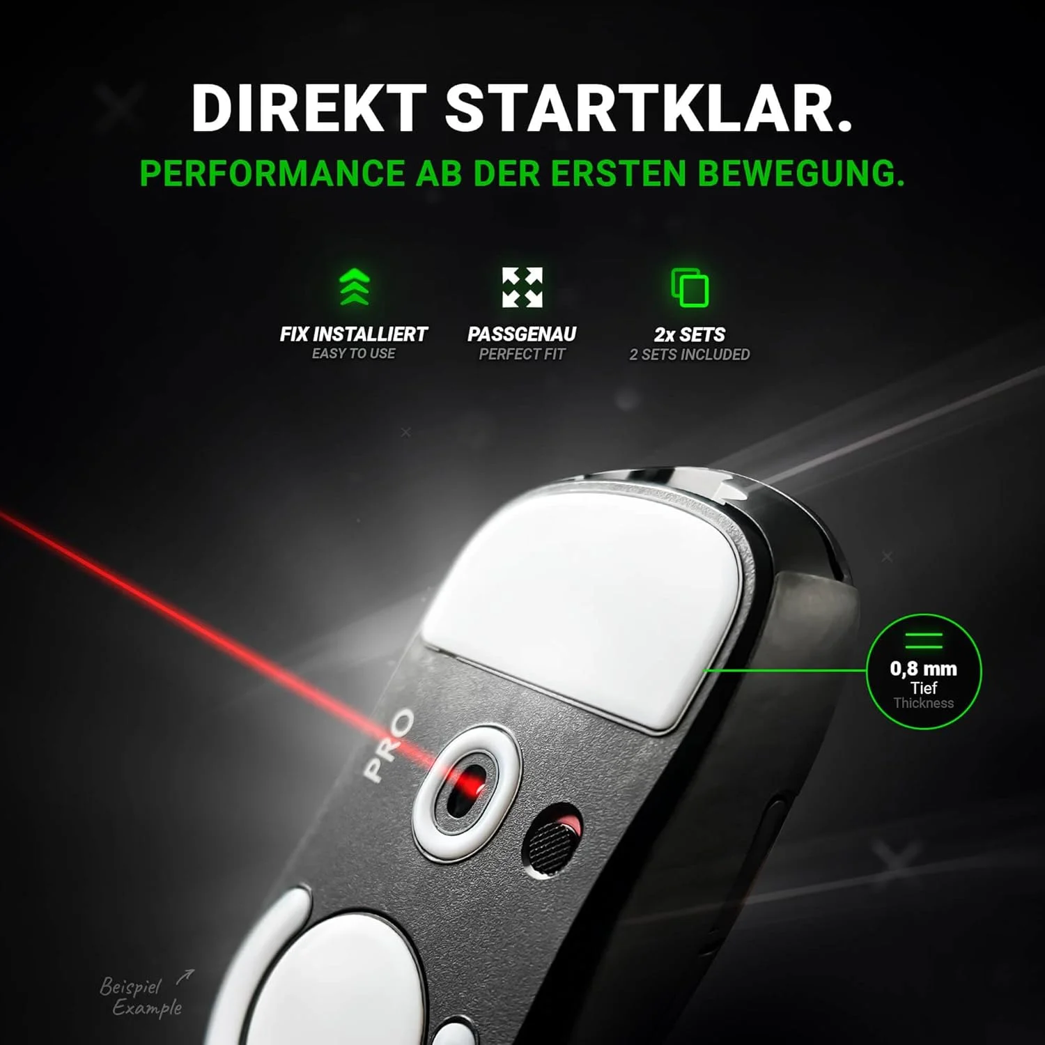 پدهای ماوس SensoryBoost DPS Glides (ست 2 عددی) برای Razer Viper 8khz - فوق العاده سریع، لبه های گرد، اصطکاک کم، بادوام - پدهای جایگزین ماوس، اسکیت - لوازم جانبی ارتقاء ماوس گیمینگ