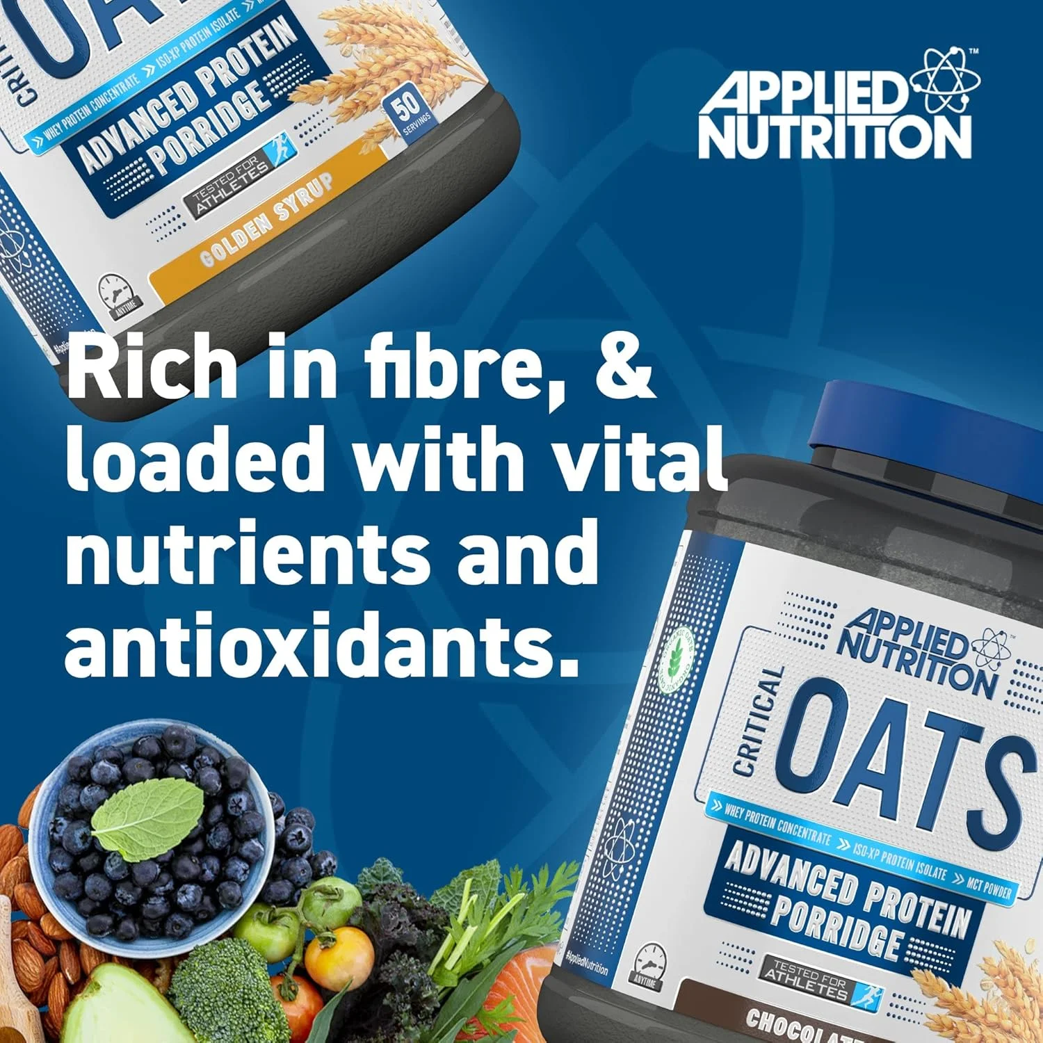 جو دوسر پروتئینی Applied Nutrition Critical Oats - فرنی با پروتئین وی ایزوله ISO-XP، صبحانه سالم و میان وعده پروتئینی بالا (3 کیلوگرم - 50 سروینگ) (موز) جو دوسر پروتئینی Applied Nutrition Critical Oats - فرنی با پروتئین وی ایزوله ISO-XP، صبحانه سالم و میان وعده پروتئینی بالا (3 کیلوگرم - 50 سروینگ) (موز)