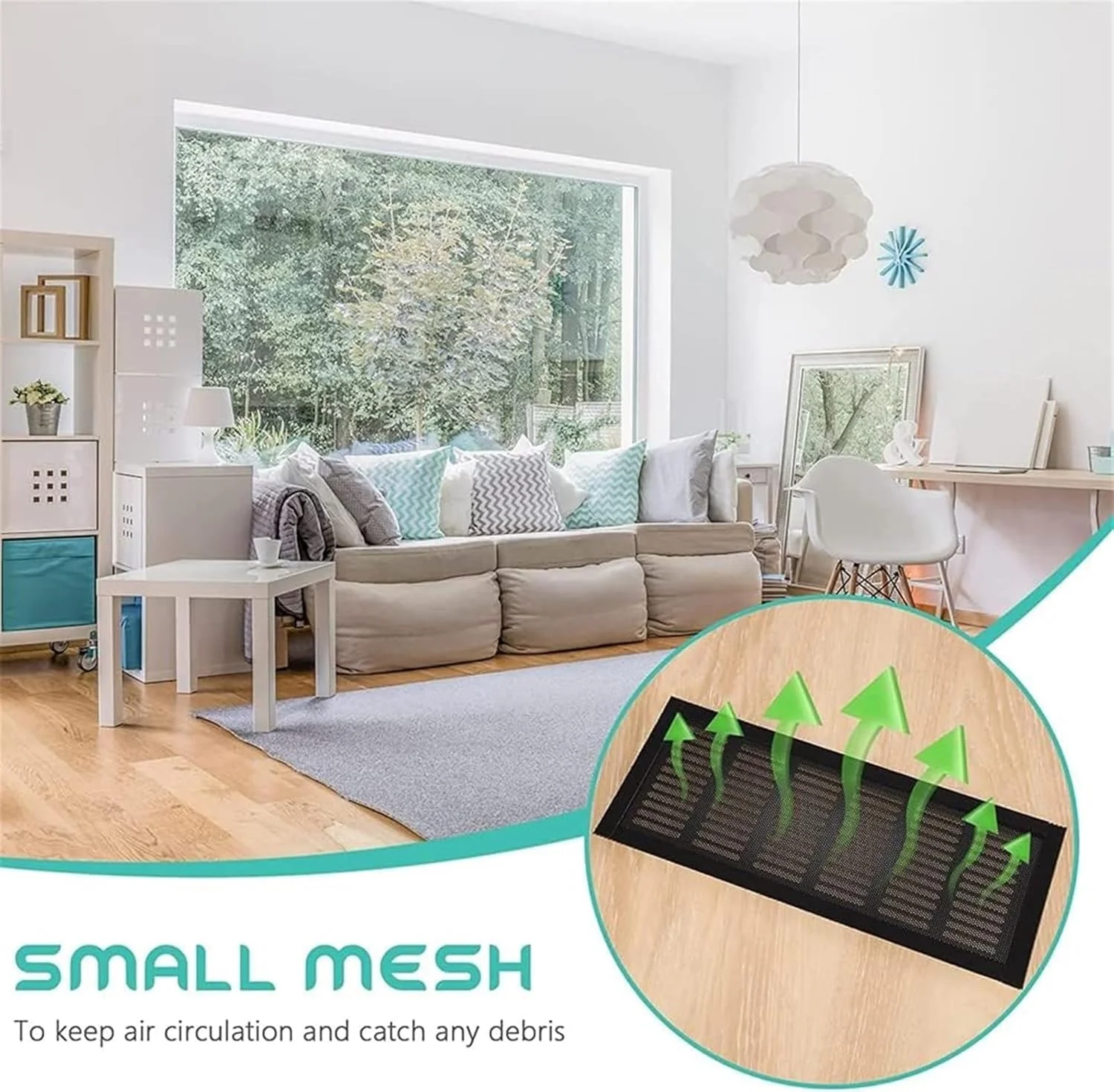 دریچه هوا 4 عددی THE WHITE SHOP، توری دریچه هوا مستطیلی مغناطیسی PVC 10" x 4"، پوشش توری دریچه کف، صفحه دریچه پلاستیکی برای دیوار، سقف، کف، گرفتن زباله، مو، حشرات، مشکی دریچه هوا 4 عددی THE WHITE SHOP، توری دریچه هوا مستطیلی مغناطیسی PVC 10" x 4"، پوشش توری دریچه کف، صفحه دریچه پلاستیکی برای دیوار، سقف، کف، گرفتن زباله، مو، حشرات، مشکی