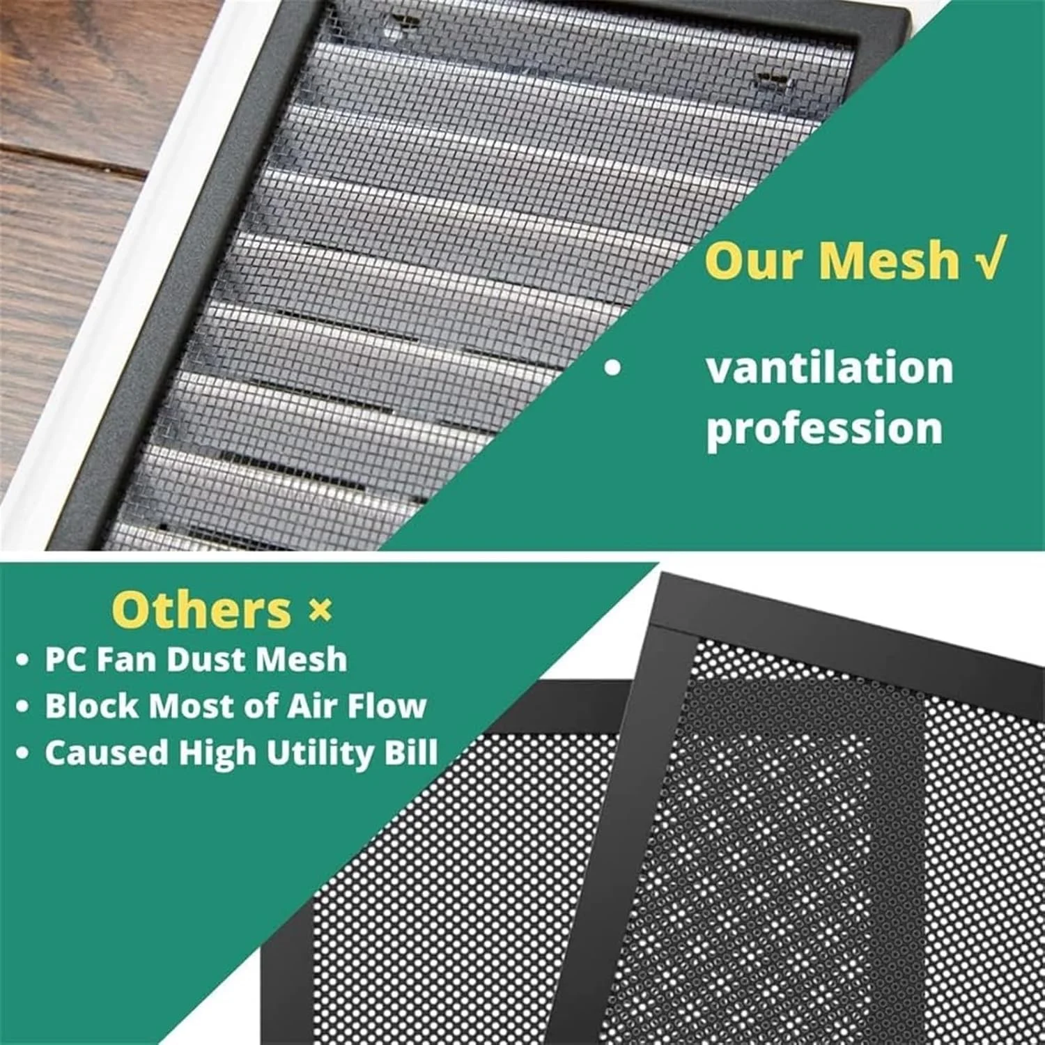 دریچه هوا 4 عددی THE WHITE SHOP، توری دریچه هوا مستطیلی مغناطیسی PVC 10" x 4"، پوشش توری دریچه کف، صفحه دریچه پلاستیکی برای دیوار، سقف، کف، گرفتن زباله، مو، حشرات، مشکی دریچه هوا 4 عددی THE WHITE SHOP، توری دریچه هوا مستطیلی مغناطیسی PVC 10" x 4"، پوشش توری دریچه کف، صفحه دریچه پلاستیکی برای دیوار، سقف، کف، گرفتن زباله، مو، حشرات، مشکی