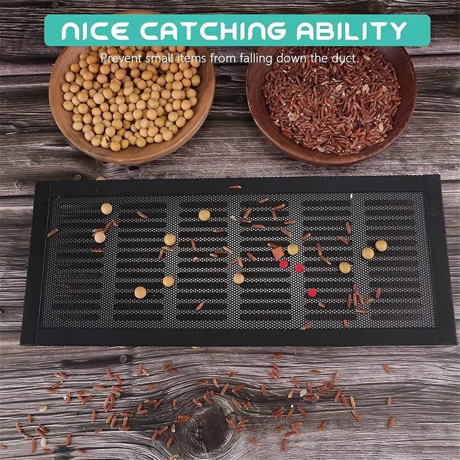 دریچه هوا 4 عددی THE WHITE SHOP، توری دریچه هوا مستطیلی مغناطیسی PVC 10" x 4"، پوشش توری دریچه کف، صفحه دریچه پلاستیکی برای دیوار، سقف، کف، گرفتن زباله، مو، حشرات، مشکی دریچه هوا 4 عددی THE WHITE SHOP، توری دریچه هوا مستطیلی مغناطیسی PVC 10" x 4"، پوشش توری دریچه کف، صفحه دریچه پلاستیکی برای دیوار، سقف، کف، گرفتن زباله، مو، حشرات، مشکی