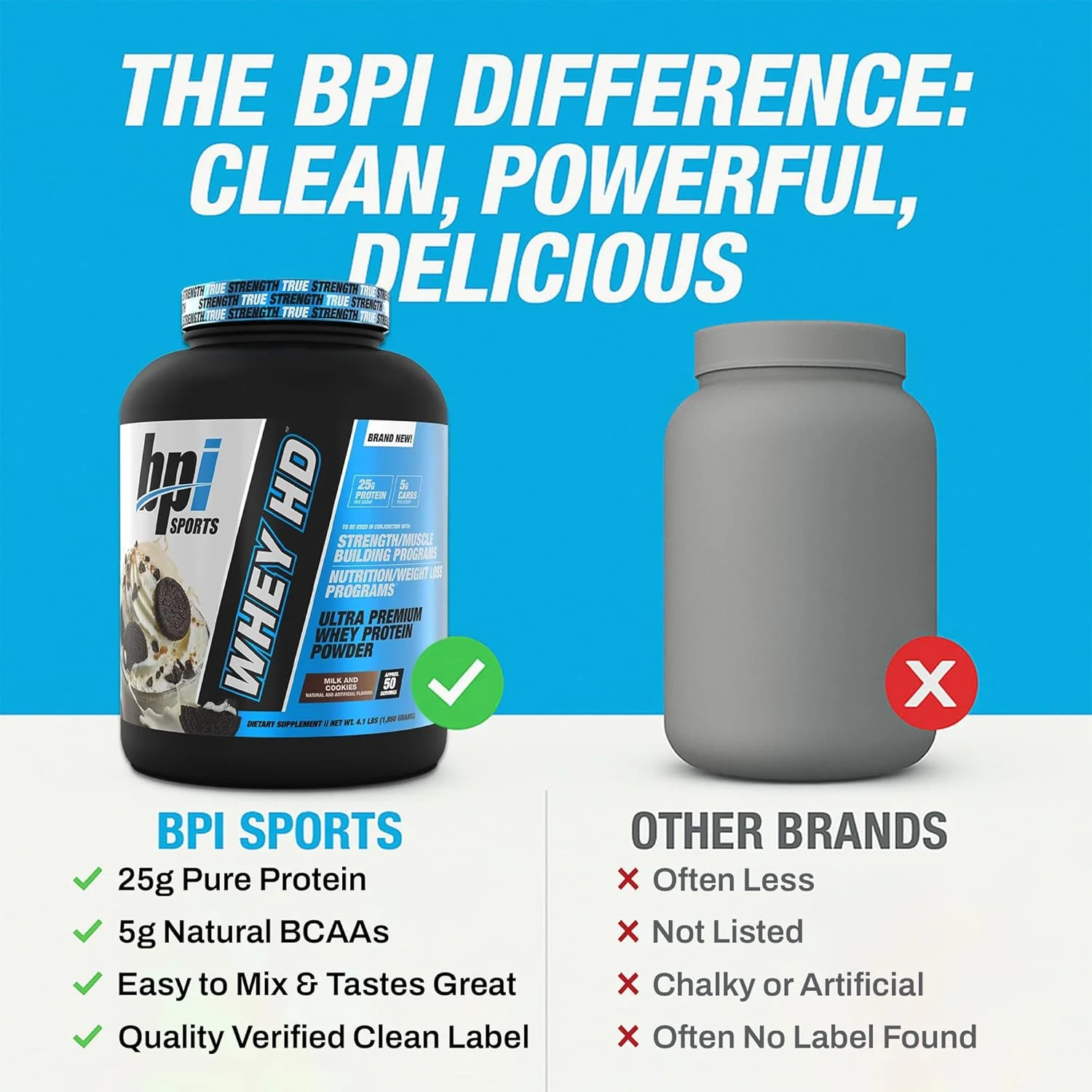 پودر پروتئین وی HD فوق العاده پریمیوم BPI Sports، شیر و کلوچه، 4.1 پوند پودر پروتئین وی HD فوق العاده پریمیوم BPI Sports، شیر و کلوچه، 4.1 پوند