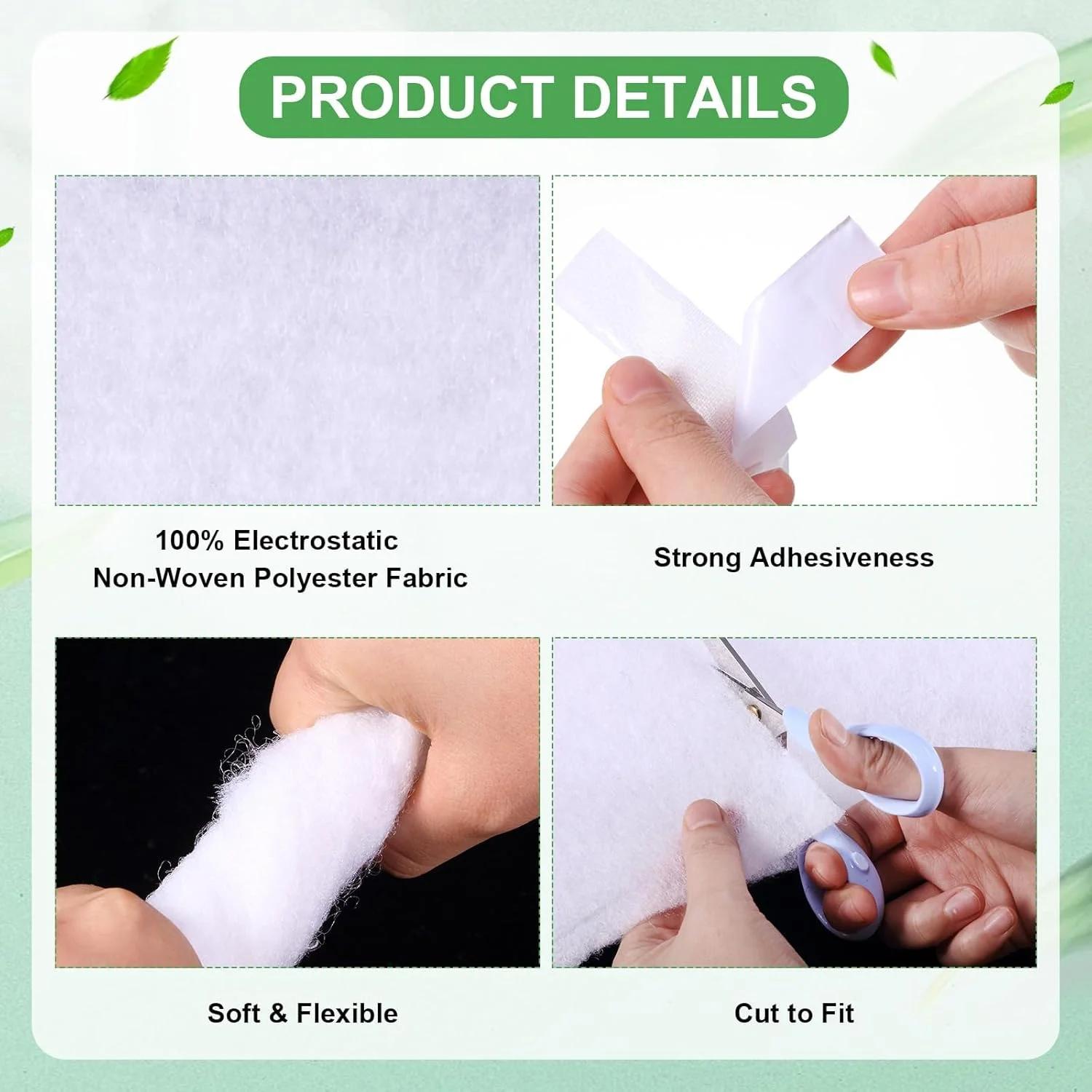 کیت فیلتر دریچه هوا THE WHITE SHOP، مدیای الکترواستاتیک 20 اینچ در 90 اینچ با نوار نصب (بیش از 20 فیلتر در هر بسته)، فیلترهای دریچه و توری هوا برای HVAC، AC و گرمایش