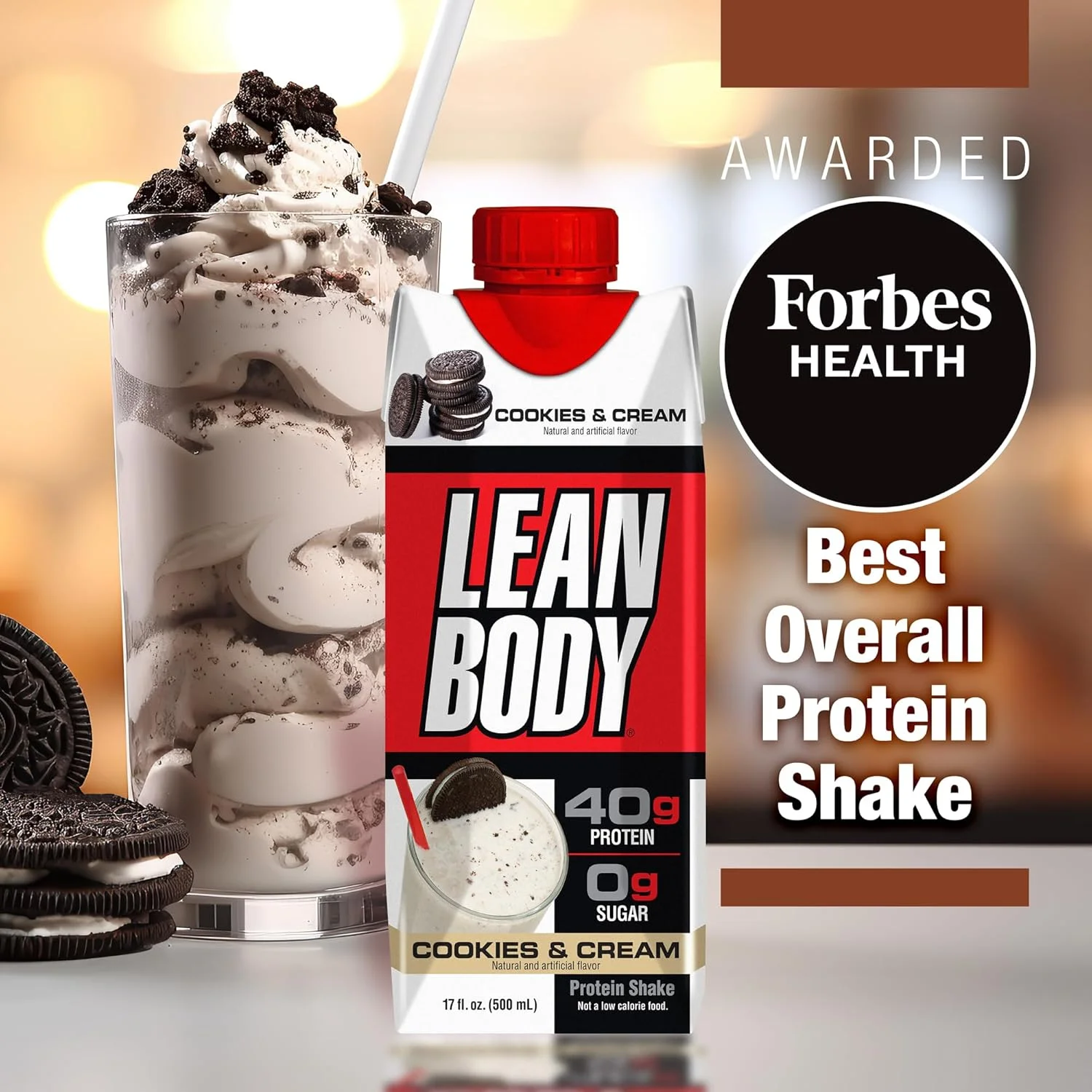 نوشیدنی پروتئینی آماده مصرف لابرادا Lean Body با طعم کوکی و خامه، 40 گرم پروتئین، ترکیب وی، بدون شکر، بدون گلوتن، 22 ویتامین و مواد معدنی، (کارتن و درب قابل بازیافت - بسته 12 عددی) نوشیدنی پروتئینی آماده مصرف لابرادا Lean Body با طعم کوکی و خامه، 40 گرم پروتئین، ترکیب وی، بدون شکر، بدون گلوتن، 22 ویتامین و مواد معدنی، (کارتن و درب قابل بازیافت - بسته 12 عددی)