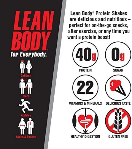 نوشیدنی پروتئینی آماده مصرف لابرادا Lean Body (500 میلی لیتر، کوکی و خامه)، 40 گرم پروتئین، 0 گرم شکر، بدون گلوتن، 22 ویتامین و مواد معدنی، مخلوط وی نوشیدنی پروتئینی آماده مصرف لابرادا Lean Body (500 میلی لیتر، کوکی و خامه)، 40 گرم پروتئین، 0 گرم شکر، بدون گلوتن، 22 ویتامین و مواد معدنی، مخلوط وی