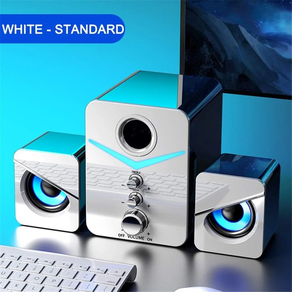 اسپیکر مینی کامپیوتر BREAUX 2.1 کاناله USB سیمی استریو سه بعدی بلندگوی فراگیر بلوتوث برای تلفن، کامپیوتر، لپ تاپ، نوت بوک (سایز: سفید استاندارد) اسپیکر مینی کامپیوتر BREAUX 2.1 کاناله USB سیمی استریو سه بعدی بلندگوی فراگیر بلوتوث برای تلفن، کامپیوتر، لپ تاپ، نوت بوک (سایز: سفید استاندارد)