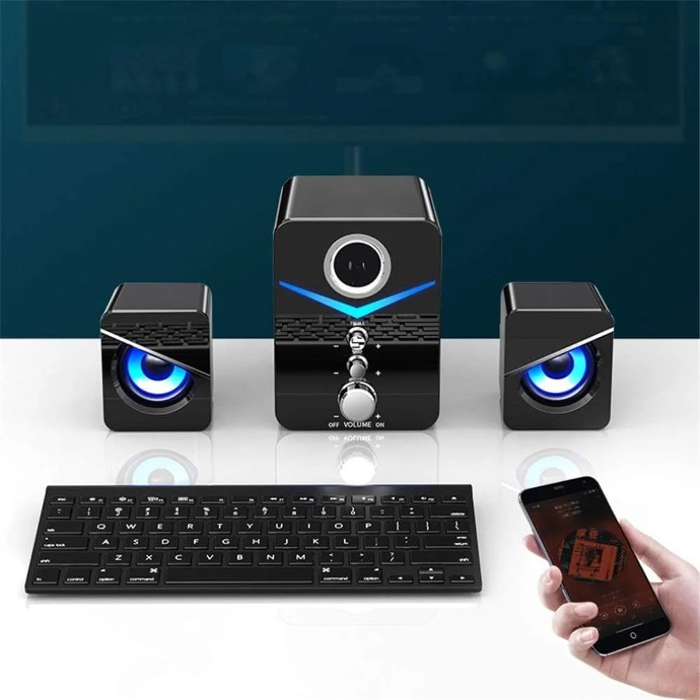 اسپیکر مینی کامپیوتر BREAUX 2.1 کاناله USB سیمی استریو سه بعدی بلندگوی فراگیر بلوتوث برای تلفن، کامپیوتر، لپ تاپ، نوت بوک (سایز: سفید استاندارد) اسپیکر مینی کامپیوتر BREAUX 2.1 کاناله USB سیمی استریو سه بعدی بلندگوی فراگیر بلوتوث برای تلفن، کامپیوتر، لپ تاپ، نوت بوک (سایز: سفید استاندارد)