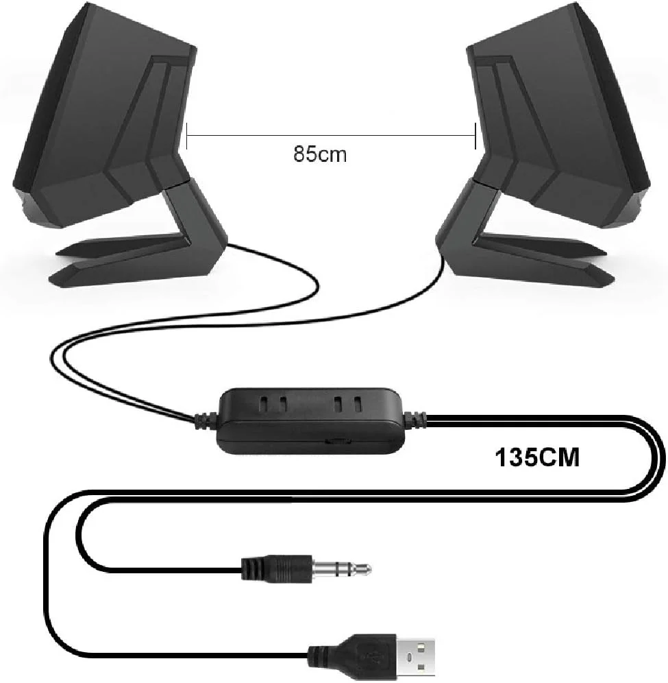 اسپیکر کامپیوتر سیمی BREAUX، یک جفت، USB AUX تقویت باس، اسپیکر PC برای لپ تاپ، کامپیوتر، تلفن، بلندگوی چند رسانه ای 6 وات اسپیکر کامپیوتر سیمی BREAUX، یک جفت، USB AUX تقویت باس، اسپیکر PC برای لپ تاپ، کامپیوتر، تلفن، بلندگوی چند رسانه ای 6 وات