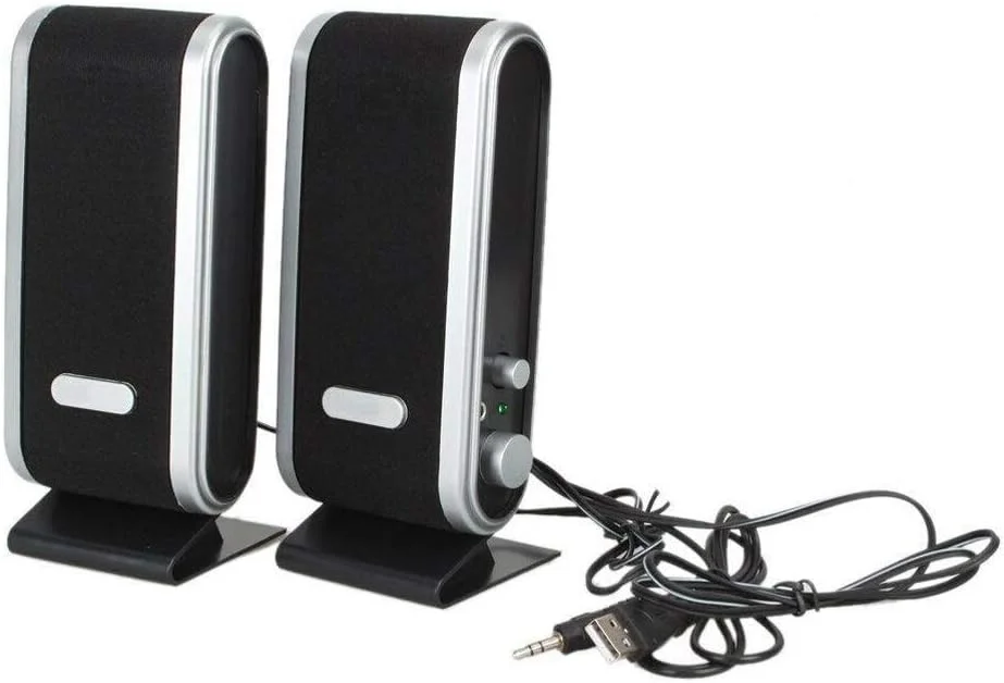 اسپیکر کامپیوتر BREAUX برای لپ تاپ، 6 وات، USB2.0، سیمی، USB، استریو، جک صوتی 3.5 میلی متری