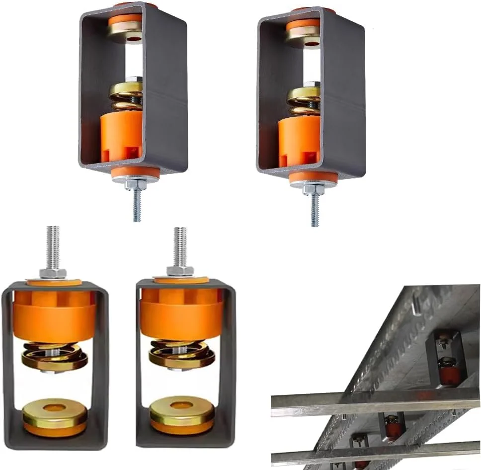 پایه های ضد لرزش سقفی، بسته 4 عددی آویز عایق لرزش فنری، ظرفیت 110 پوند، کمک فنر فنری نصب شده در بالا، آویز عایق لرزش سقفی برای استودیوها، اتاق KTV، بارها پایه های ضد لرزش سقفی، بسته 4 عددی آویز عایق لرزش فنری، ظرفیت 110 پوند، کمک فنر فنری نصب شده در بالا، آویز عایق لرزش سقفی برای استودیوها، اتاق KTV، بارها