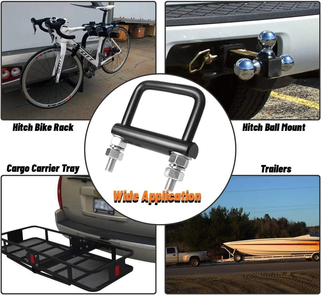 گیره ضد لرزش و سفت کننده اتصال تریلر، تثبیت کننده فولادی سنگین 2 اینچی برای حمل بار بی صدا، باربند دوچرخه و پایه توپ تریلر - کاهش صدا و بهبود ثبات