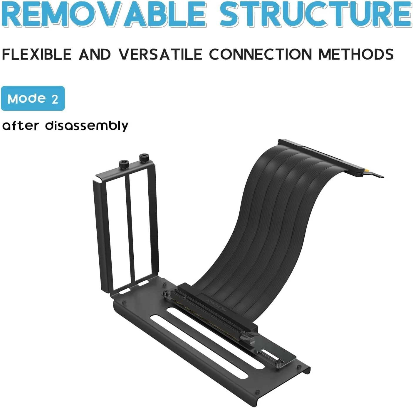 کیت نگهدارنده کارت گرافیک عمودی KASTWAVE، پایه GPU با کابل رایزر PCIE زاویه راست 90 درجه 20 سانتی متری PCIE 3.0 مشکی کیت نگهدارنده کارت گرافیک عمودی KASTWAVE، پایه GPU با کابل رایزر PCIE زاویه راست 90 درجه 20 سانتی متری PCIE 3.0 مشکی