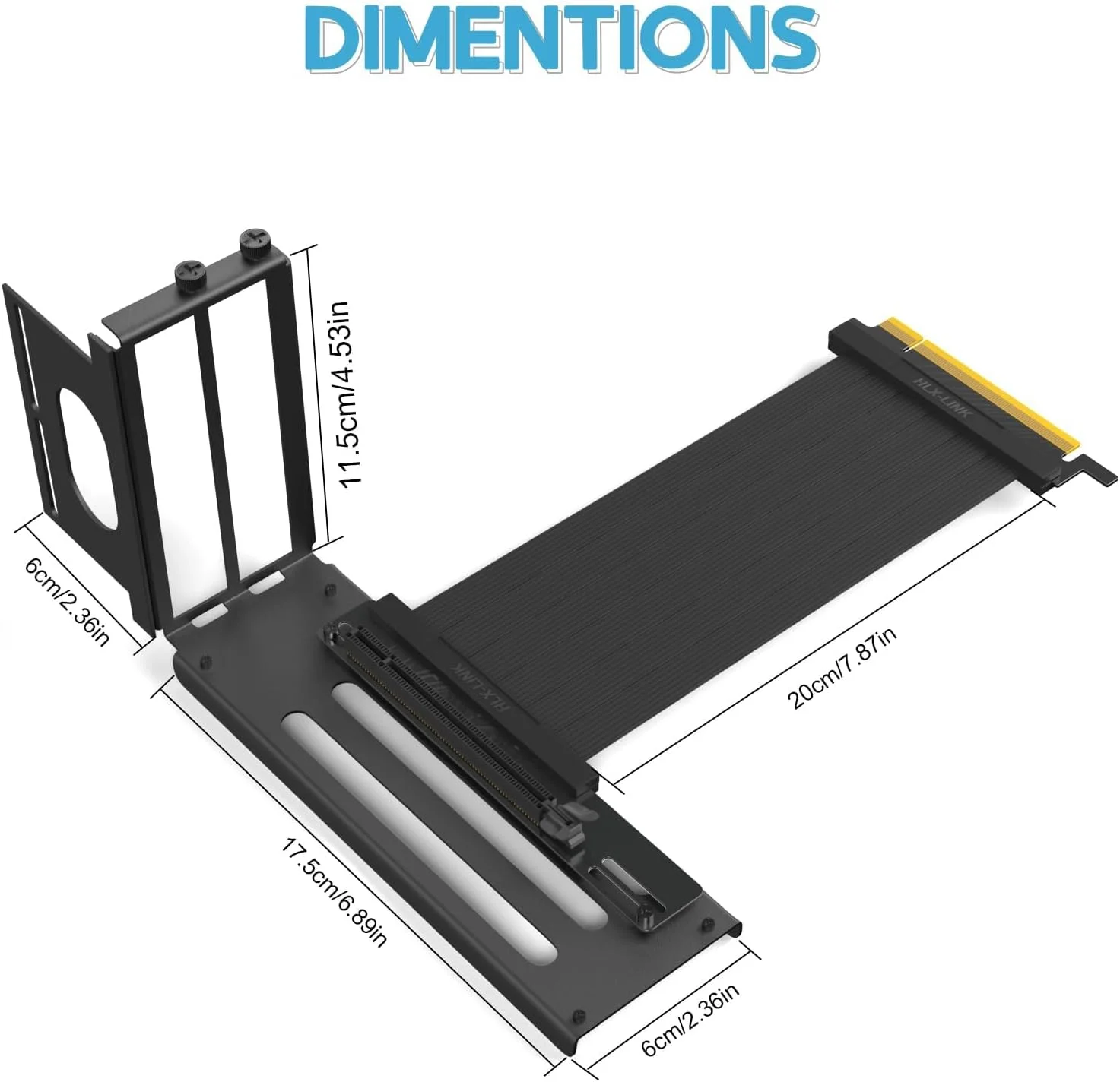 کیت نگهدارنده کارت گرافیک عمودی KASTWAVE، پایه GPU با کابل رایزر PCIE زاویه راست 90 درجه 20 سانتی متری PCIE 3.0 مشکی کیت نگهدارنده کارت گرافیک عمودی KASTWAVE، پایه GPU با کابل رایزر PCIE زاویه راست 90 درجه 20 سانتی متری PCIE 3.0 مشکی