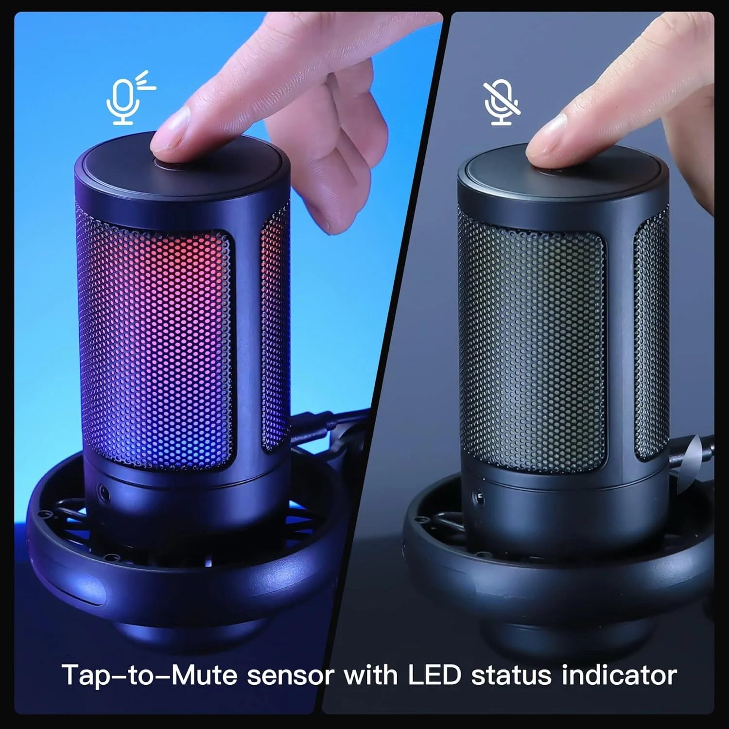 میکروفون USB KASTWAVE برای کامپیوتر، میکروفون گیمینگ برای PS4/ PS5/ Mac/Phone، میکروفون کندانسور با قطع صدای سریع، نورپردازی RGB، پاپ فیلتر، شوک مونت، کنترل گین، برای استریم و ضبط میکروفون USB KASTWAVE برای کامپیوتر، میکروفون گیمینگ برای PS4/ PS5/ Mac/Phone، میکروفون کندانسور با قطع صدای سریع، نورپردازی RGB، پاپ فیلتر، شوک مونت، کنترل گین، برای استریم و ضبط