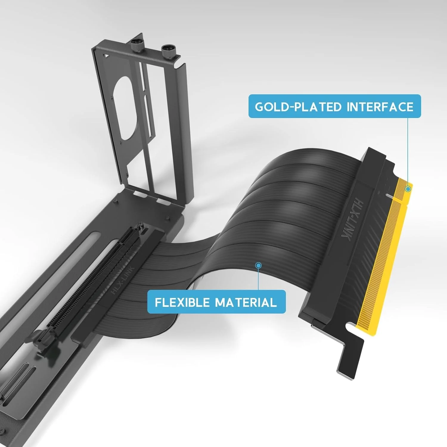 کیت نگهدارنده کارت گرافیک عمودی KASTWAVE، پایه GPU با کابل رایزر PCIE زاویه راست 90 درجه 20 سانتی متری PCIE 3.0 مشکی کیت نگهدارنده کارت گرافیک عمودی KASTWAVE، پایه GPU با کابل رایزر PCIE زاویه راست 90 درجه 20 سانتی متری PCIE 3.0 مشکی