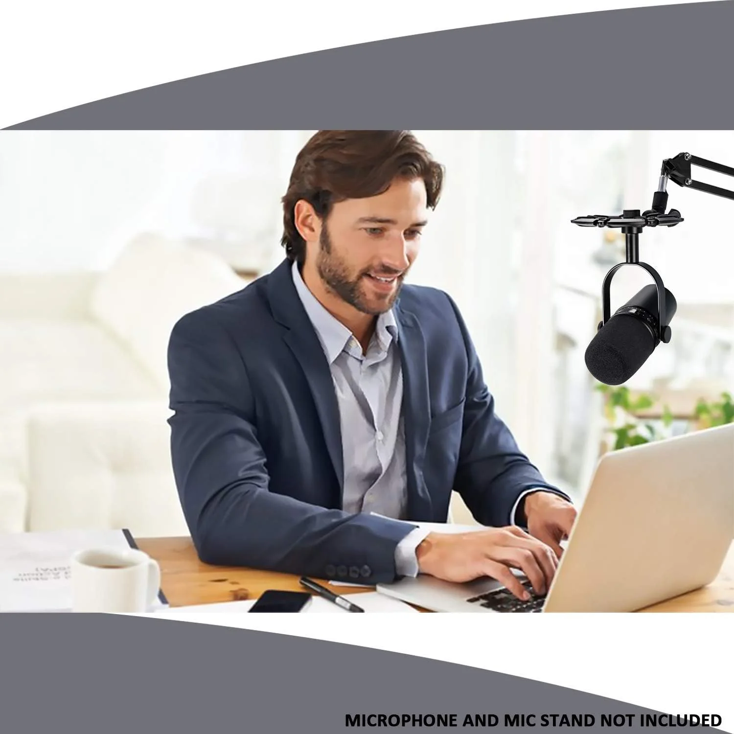 لرزه گیر میکروفون KASTWAVE MV7، کاهش نویز لرزش، لرزه گیر حرفه ای، پایه بازویی میکروفون سازگار، طراحی جمع و جور، قابلیت اتصال به بازویی، طراحی ساده تر سازگار با میکروفون Shure MV7 لرزه گیر میکروفون KASTWAVE MV7، کاهش نویز لرزش، لرزه گیر حرفه ای، پایه بازویی میکروفون سازگار، طراحی جمع و جور، قابلیت اتصال به بازویی، طراحی ساده تر سازگار با میکروفون Shure MV7