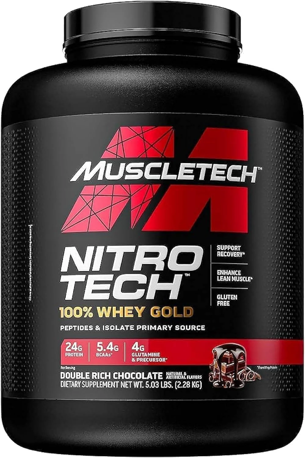 فرمول پروتئین وی نیترو تک Ultra Pure ماسل تک برای ریکاوری سریع، بدون گلوتن، حاوی 24 گرم پروتئین، 5.3 گرم BCAA و 4 گرم گلوتامین و پیش ساز پروتئین، نوشیدنی پروتئینی، شکلات دوبل غنی، 5.00 پوند فرمول پروتئین وی نیترو تک Ultra Pure ماسل تک برای ریکاوری سریع، بدون گلوتن، حاوی 24 گرم پروتئین، 5.3 گرم BCAA و 4 گرم گلوتامین و پیش ساز پروتئین، نوشیدنی پروتئینی، شکلات دوبل غنی، 5.00 پوند