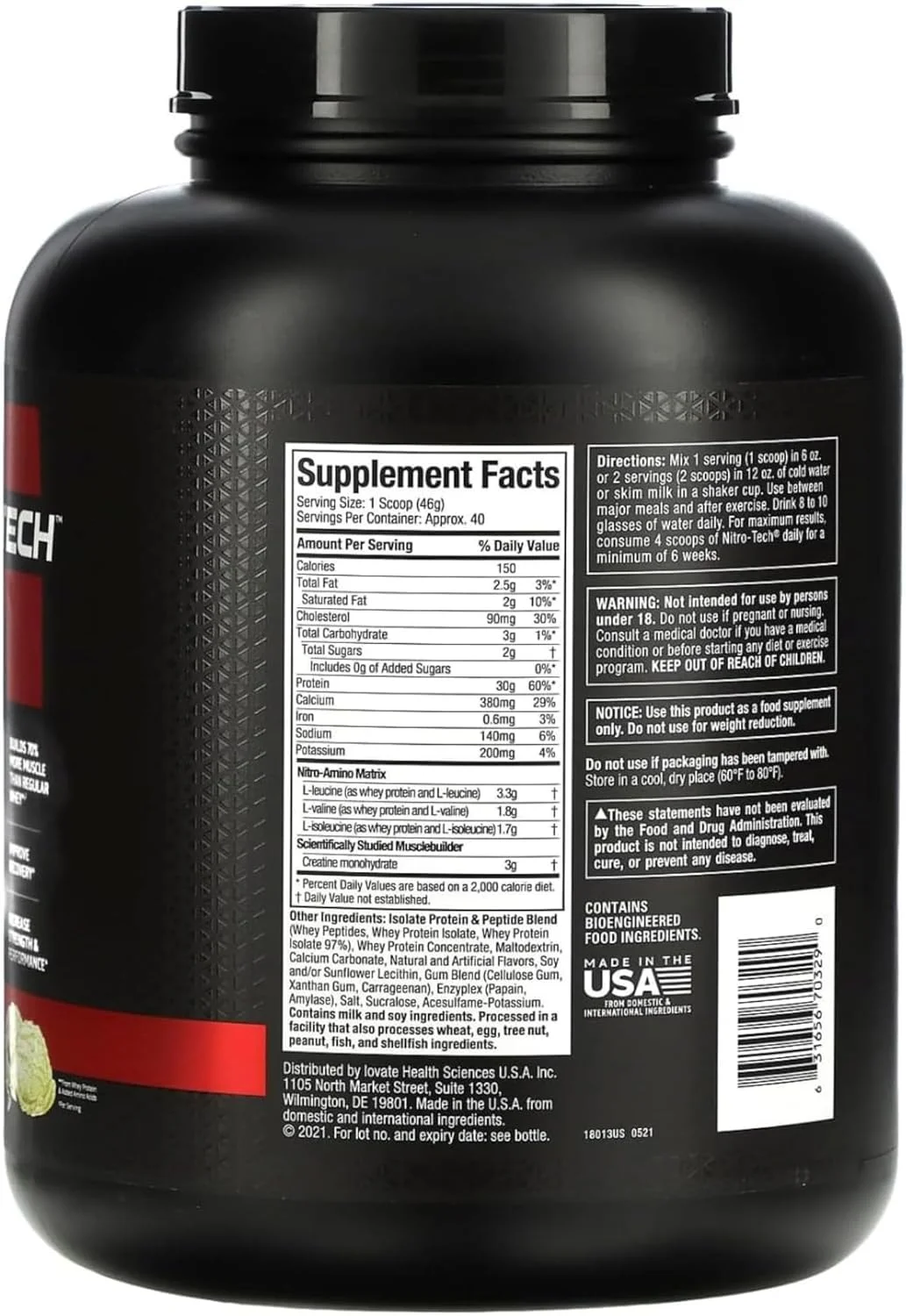 پروتئین وی نیترو تک ماسل تک، فرمول نهایی عضله سازی با ترکیبی منحصر به فرد از پروتئین وی ایزوله و پپتیدها - 30 گرم پروتئین، 3 گرم کراتین و 6.8 گرم BCAA، طعم کرم وانیلی، 4.00 پوند پروتئین وی نیترو تک ماسل تک، فرمول نهایی عضله سازی با ترکیبی منحصر به فرد از پروتئین وی ایزوله و پپتیدها - 30 گرم پروتئین، 3 گرم کراتین و 6.8 گرم BCAA، طعم کرم وانیلی، 4.00 پوند