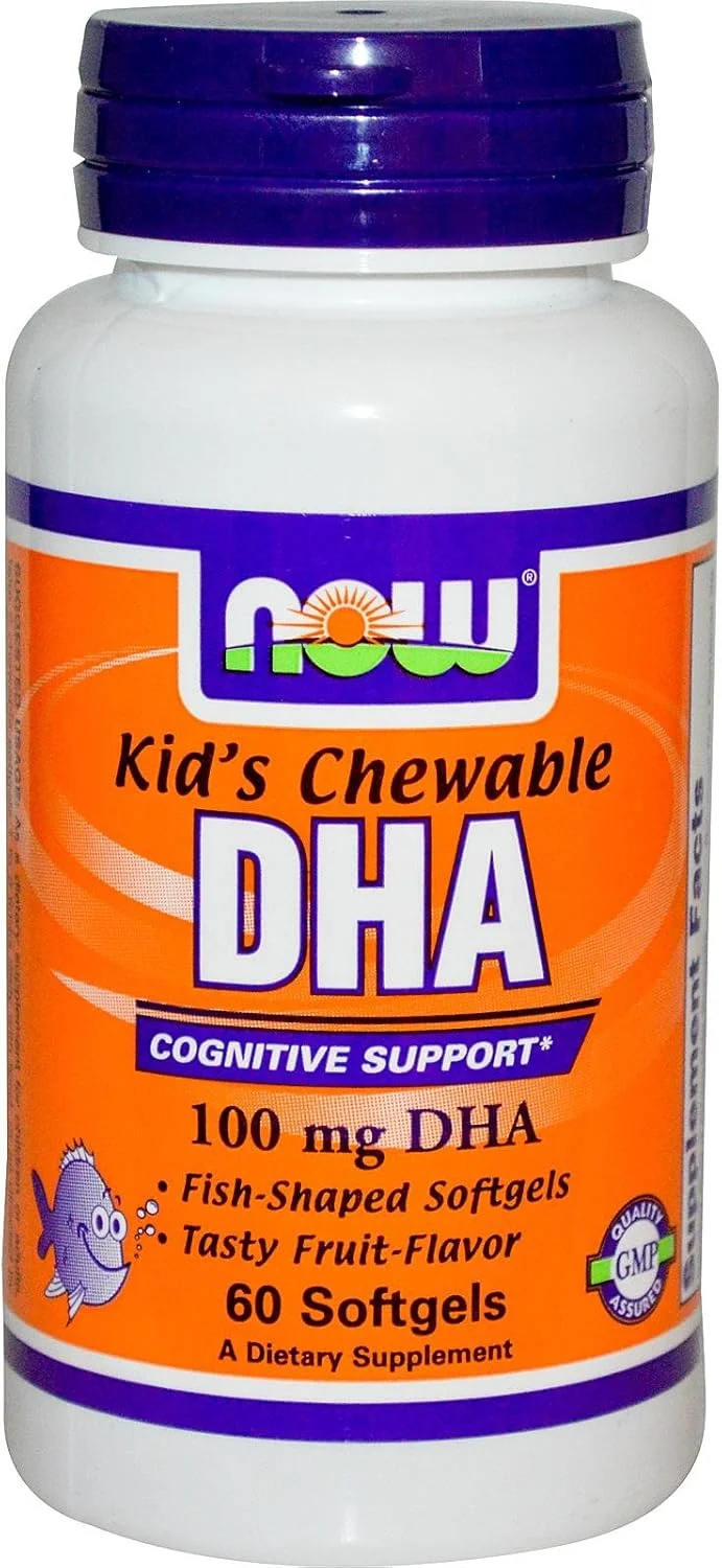 نَو فودز DHA مخصوص کودکان، 60 سافت ژل جویدنی، 100 میلی گرم