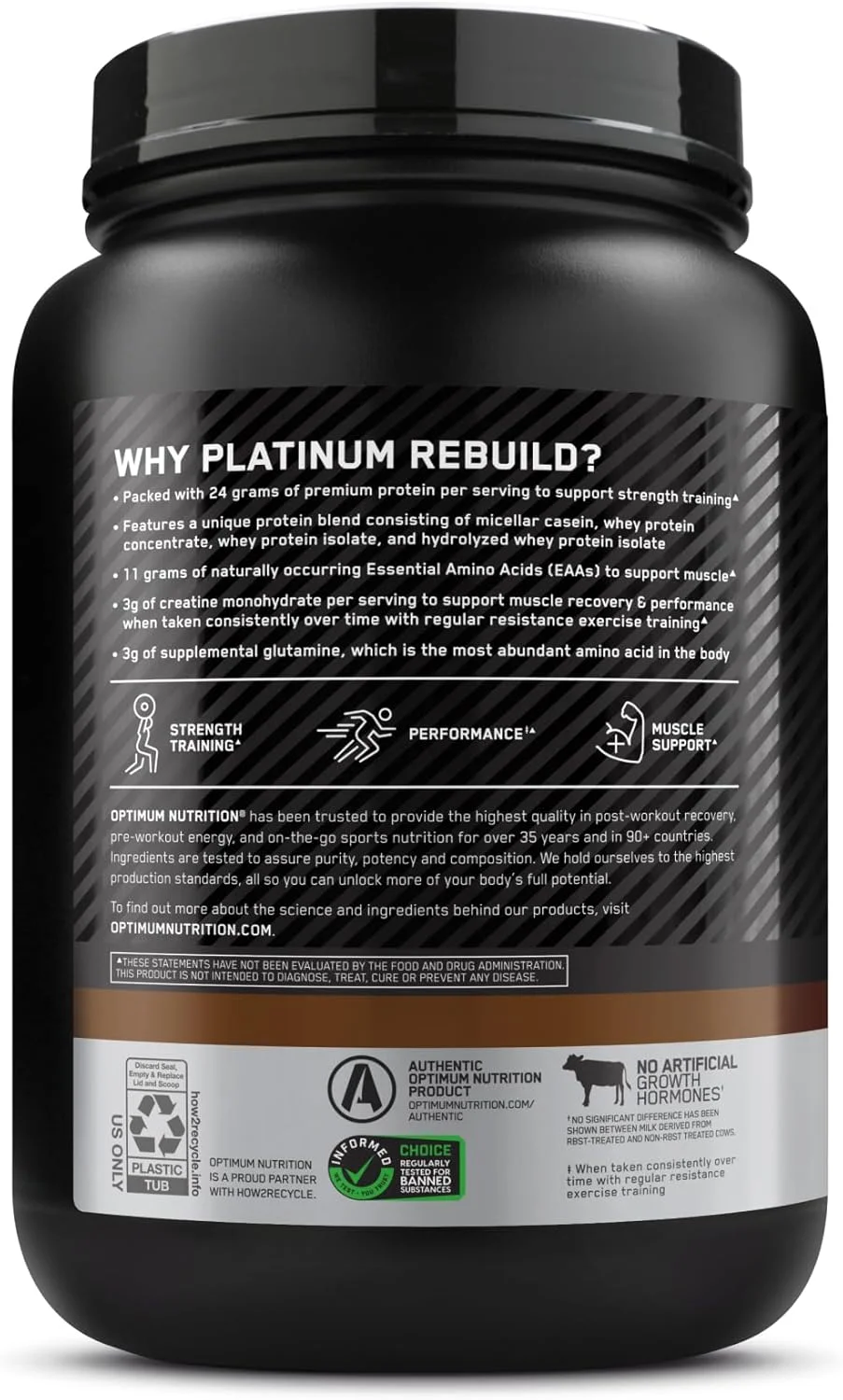 پودر پروتئین ترکیبی پلاتینیوم بازسازی اپتیموم نوتریشن با کراتین مونوهیدرات، شکلات تلخ، 20 سروینگ پودر پروتئین ترکیبی پلاتینیوم بازسازی اپتیموم نوتریشن با کراتین مونوهیدرات، شکلات تلخ، 20 سروینگ