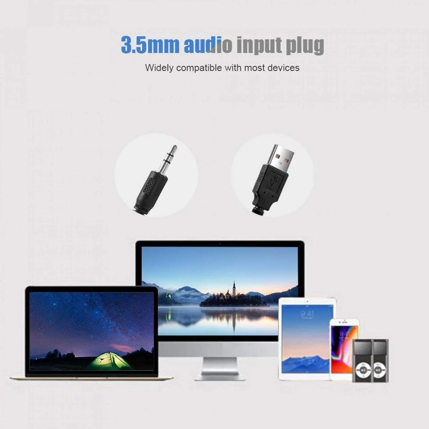 ساندبار کامپیوتر ciciglow، ساندبار LED سیمی USB با 2 بلندگوی پرقدرت، جعبه صدای فراگیر، بلندگوی استریو سه بعدی با پلاگین 3.5 میلی متری برای لپ تاپ ساندبار کامپیوتر ciciglow، ساندبار LED سیمی USB با 2 بلندگوی پرقدرت، جعبه صدای فراگیر، بلندگوی استریو سه بعدی با پلاگین 3.5 میلی متری برای لپ تاپ