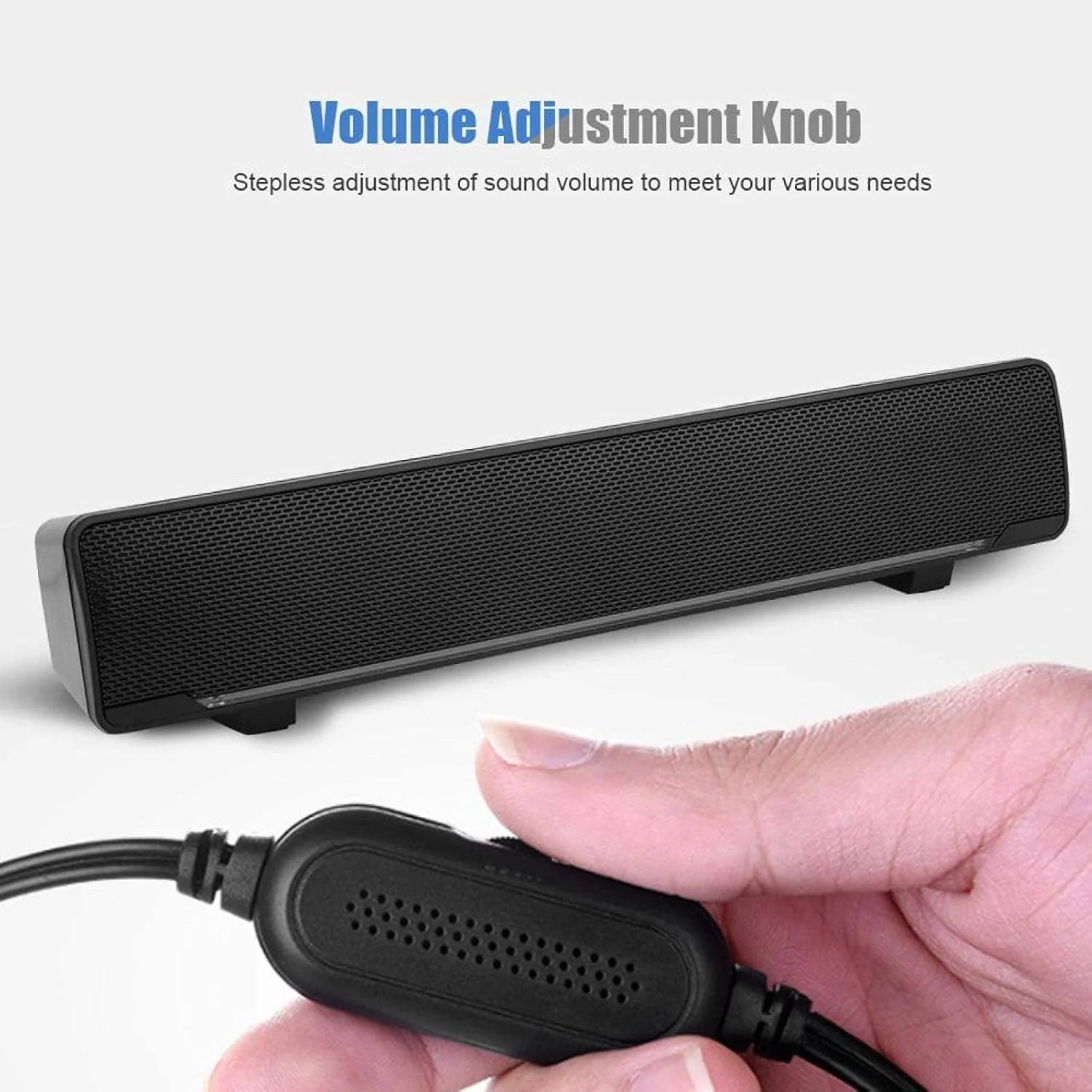 ساندبار کامپیوتر ciciglow، ساندبار LED سیمی USB با 2 بلندگوی پرقدرت، جعبه صدای فراگیر، بلندگوی استریو سه بعدی با پلاگین 3.5 میلی متری برای لپ تاپ ساندبار کامپیوتر ciciglow، ساندبار LED سیمی USB با 2 بلندگوی پرقدرت، جعبه صدای فراگیر، بلندگوی استریو سه بعدی با پلاگین 3.5 میلی متری برای لپ تاپ