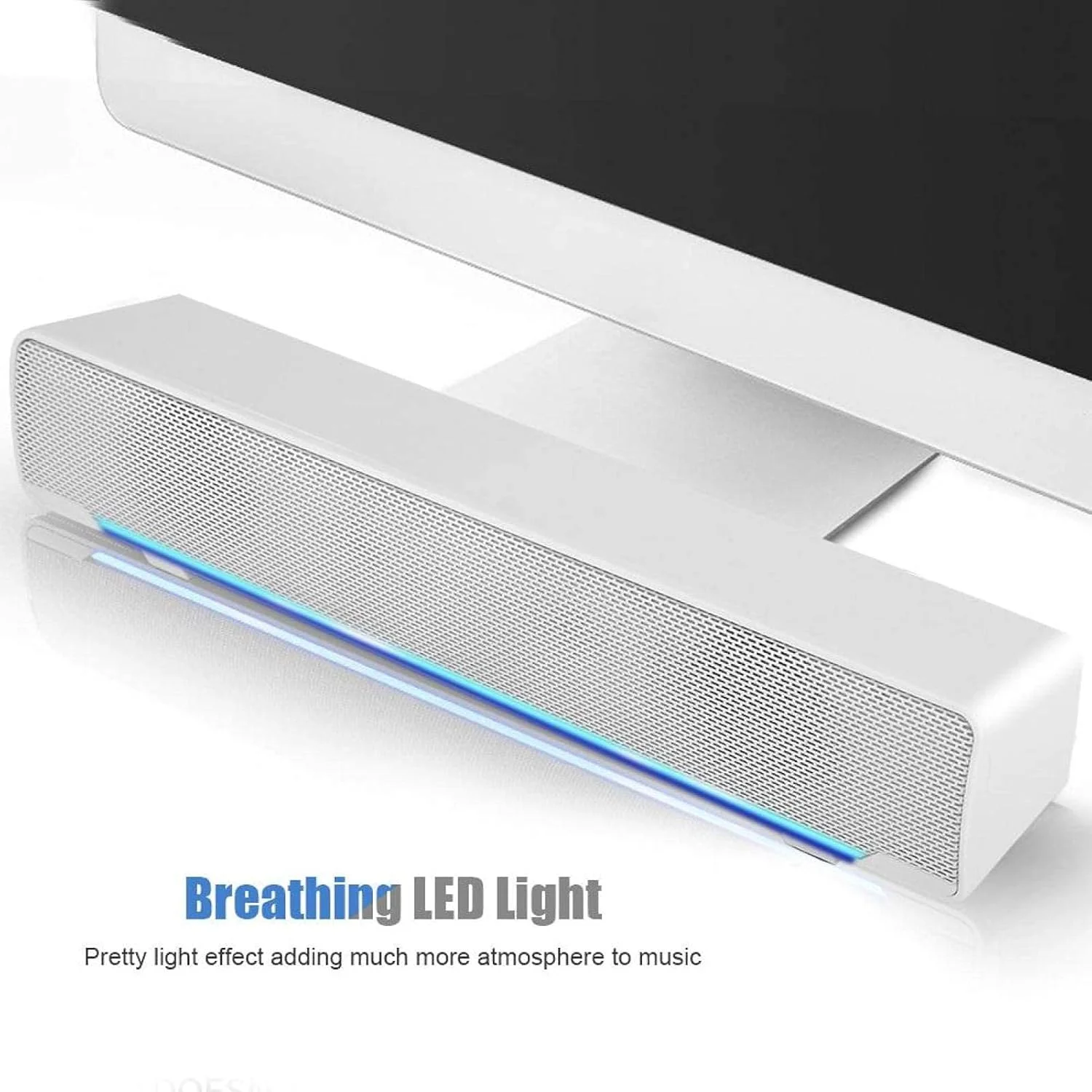 ساندبار ciciglow، ساندبار استریو سیمی USB، ساندبار استریو سه بعدی با نور تنفسی LED آبی برای تلویزیون/بلندگوهای سینمای خانگی، بازی ها، پروژکتورها، 12 اینچ ساندبار ciciglow، ساندبار استریو سیمی USB، ساندبار استریو سه بعدی با نور تنفسی LED آبی برای تلویزیون/بلندگوهای سینمای خانگی، بازی ها، پروژکتورها، 12 اینچ