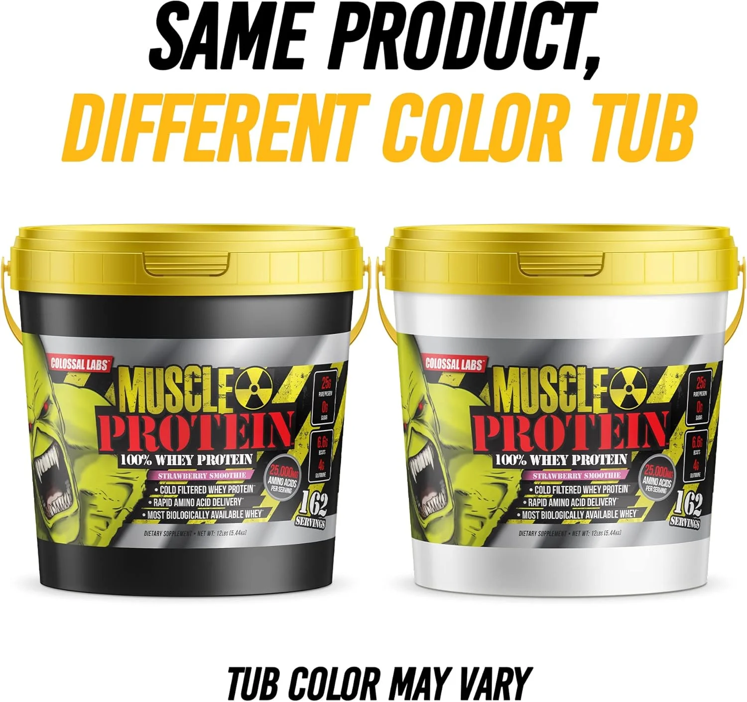 پروتئین عضله ساز غول پیکر Colossal Labs (12 پوند (بسته 1 عددی)، توت فرنگی) پروتئین عضله ساز غول پیکر Colossal Labs (12 پوند (بسته 1 عددی)، توت فرنگی)