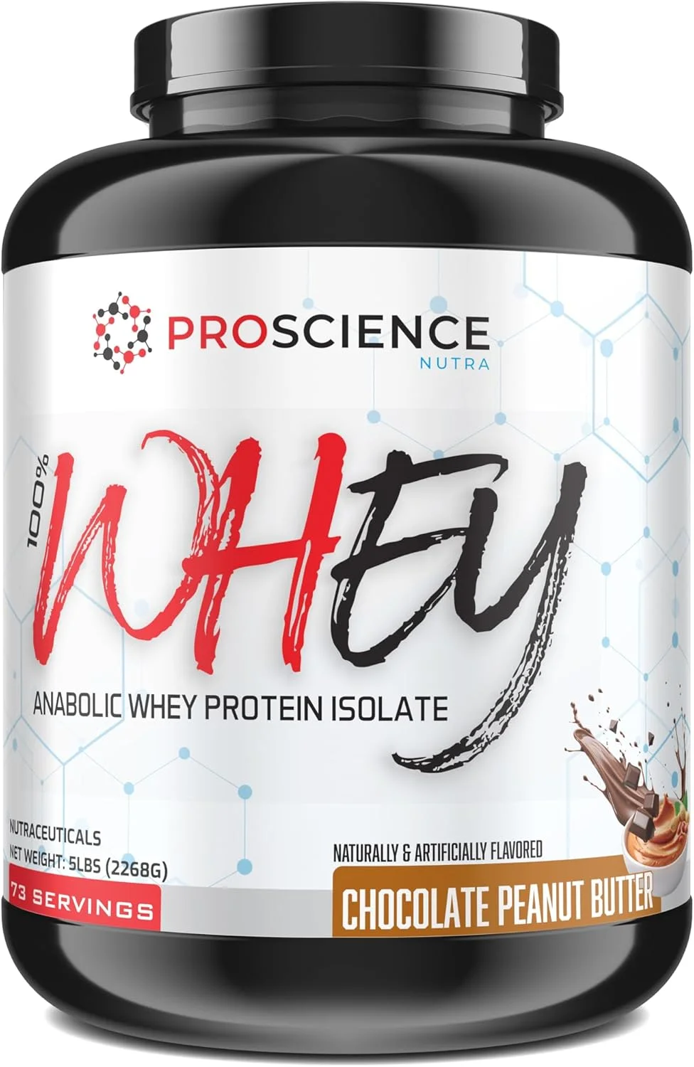 پودر پروتئین وی ایزوله 100% ProScience - طعم کره بادام زمینی شکلاتی، 5 پوند (73 سروینگ) - 23 گرم پروتئین، BCAA، گلوتامین - مکمل عضله سازی برای مردان و زنان، ریکاوری بعد از تمرین، تناسب اندام باشگاه