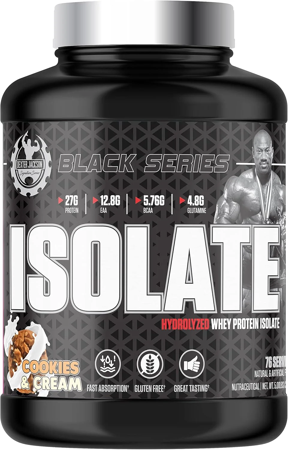 پروتئین وی ایزوله سری بلک دکستر جکسون 5 پوند | طعم کوکی و کرم