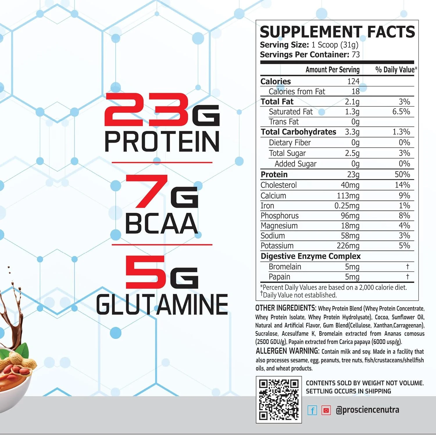 پودر پروتئین وی ایزوله 100% ProScience - طعم کره بادام زمینی شکلاتی، 5 پوند (73 سروینگ) - 23 گرم پروتئین، BCAA، گلوتامین - مکمل عضله سازی برای مردان و زنان، ریکاوری بعد از تمرین، تناسب اندام باشگاه پودر پروتئین وی ایزوله 100% ProScience - طعم کره بادام زمینی شکلاتی، 5 پوند (73 سروینگ) - 23 گرم پروتئین، BCAA، گلوتامین - مکمل عضله سازی برای مردان و زنان، ریکاوری بعد از تمرین، تناسب اندام باشگاه